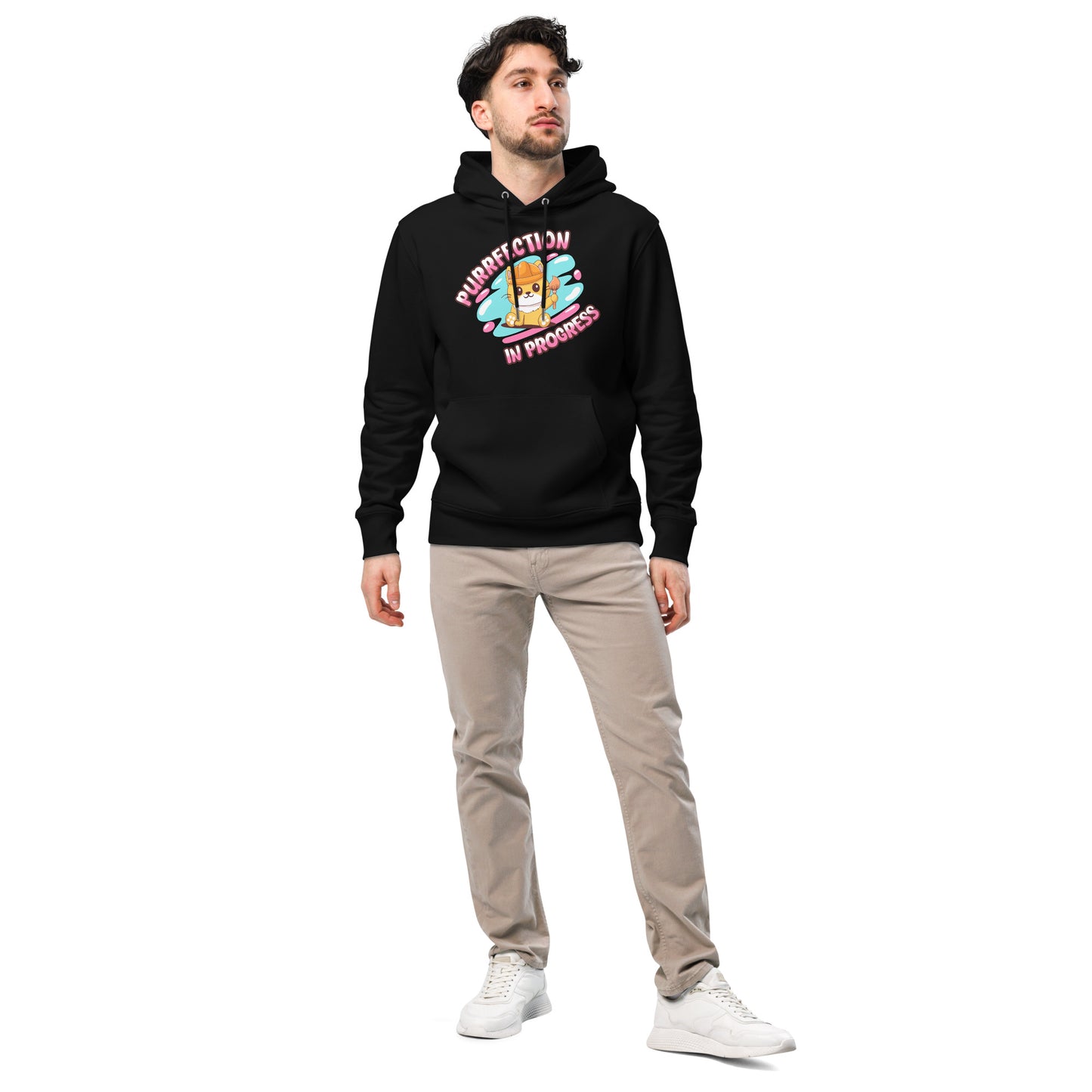 Cute Cat Hoodie – Purrfection in Progress - JollyKitties