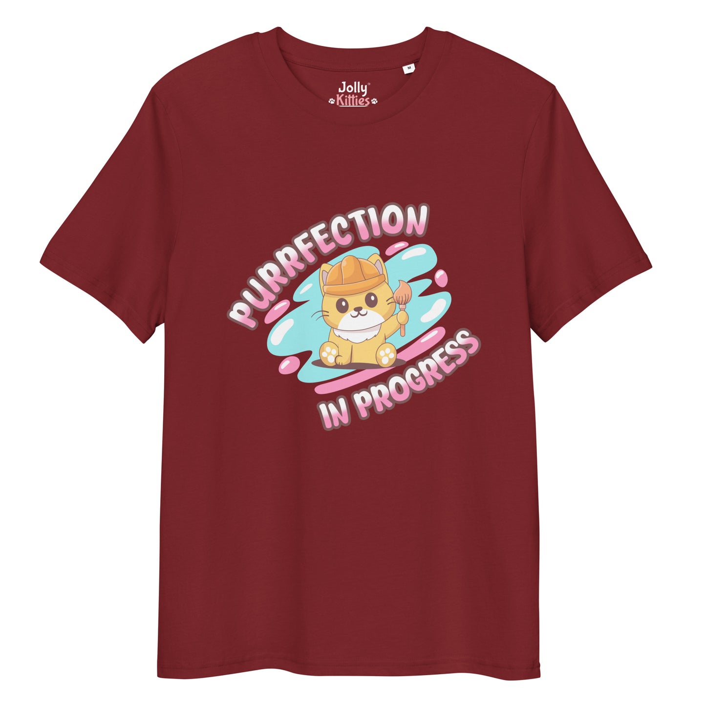 Cute Cat T-Shirt – Purrfection in Progress - JollyKitties
