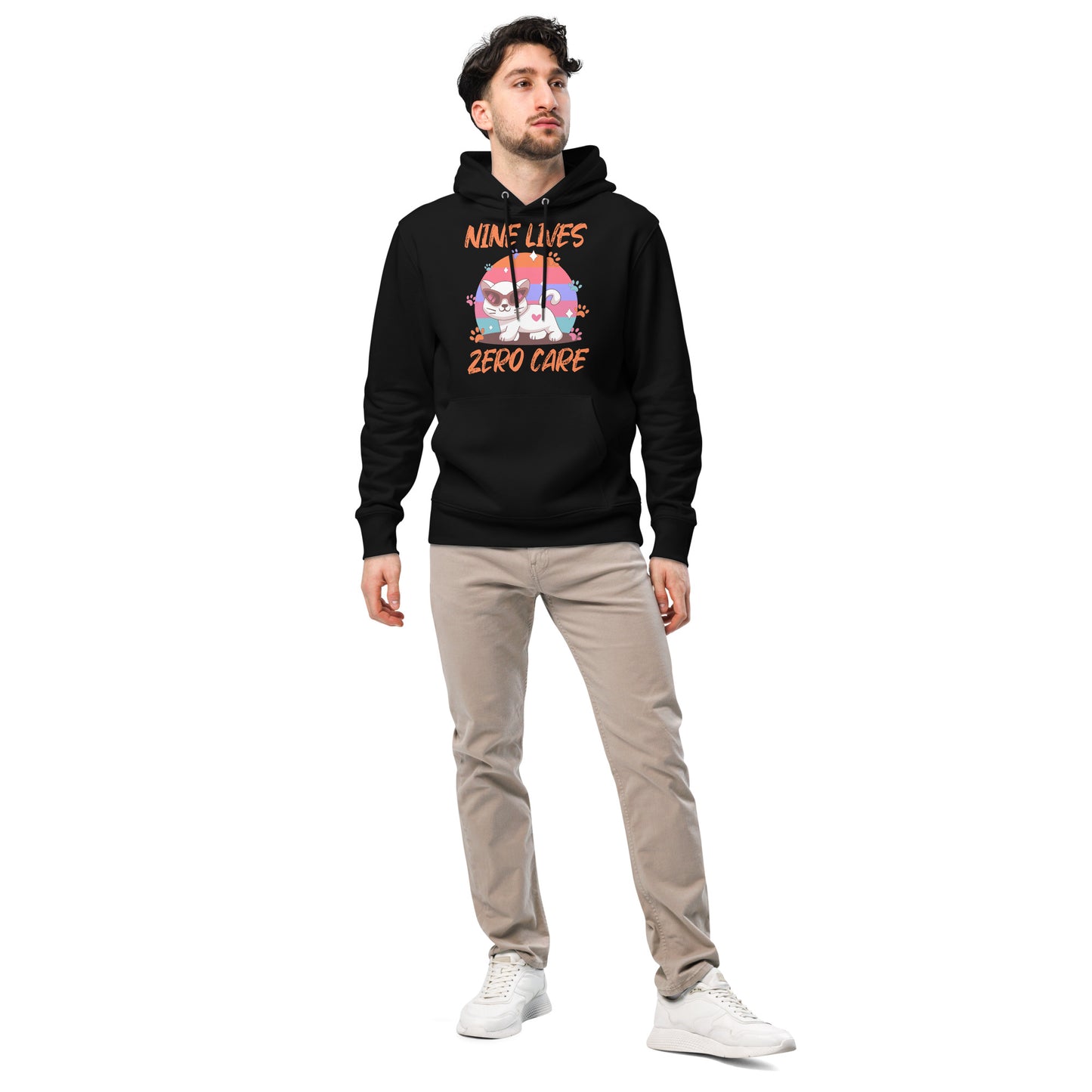 Funny Cat Hoodie – Nine Lives Zero Care - JollyKitties