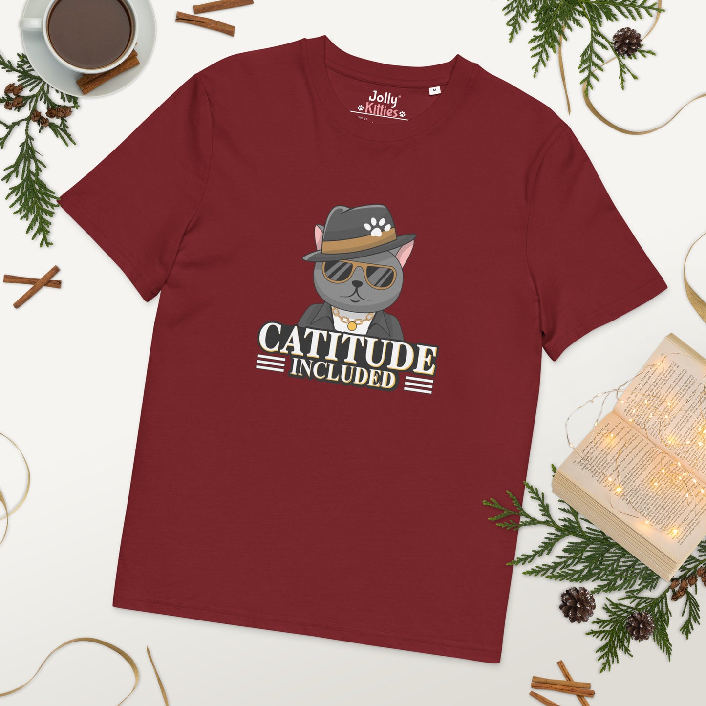 Funny Cat T-Shirt – Catitude Included (Cool Cat Edition) - JollyKitties