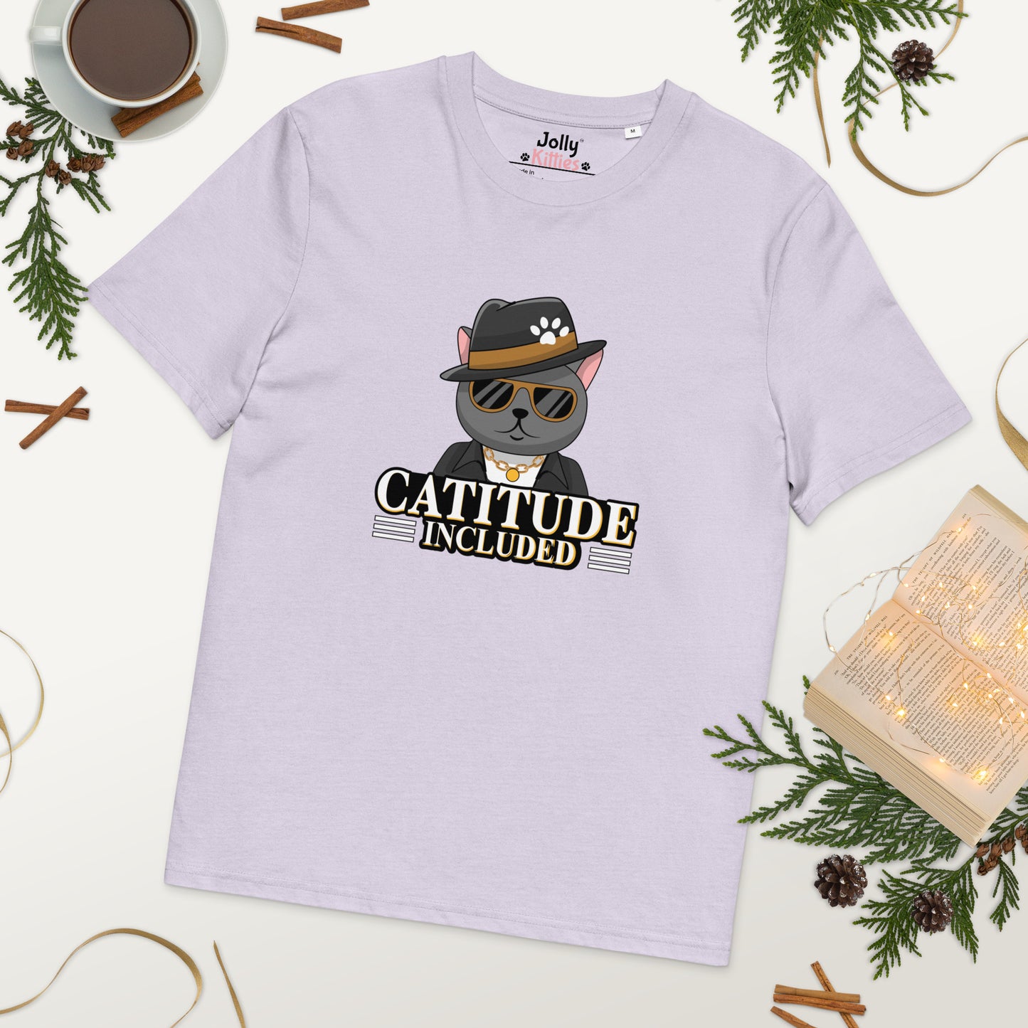 Funny Cat T-Shirt – Catitude Included (Cool Cat Edition) - JollyKitties