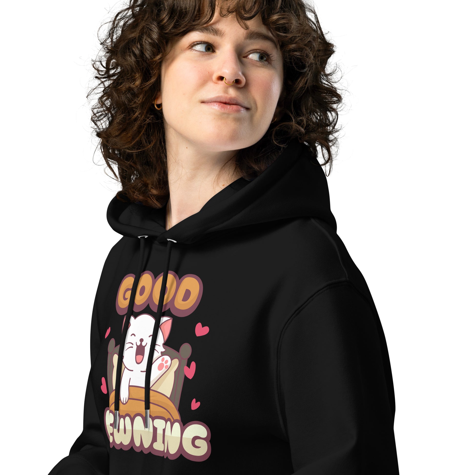 Cute Cat Hoodie – Good Mewning - JollyKitties