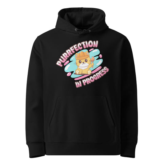 Cute Cat Hoodie – Purrfection in Progress - JollyKitties
