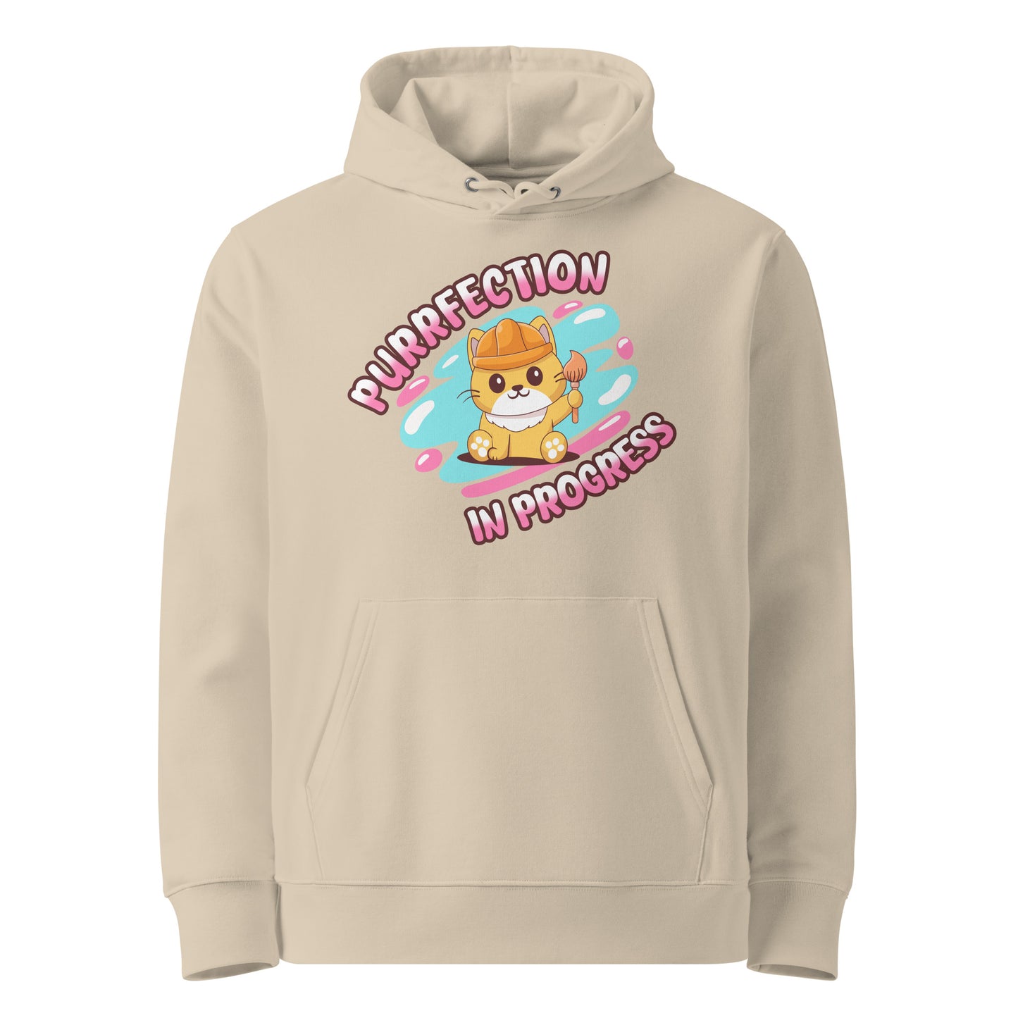 Cute Cat Hoodie – Purrfection in Progress - JollyKitties