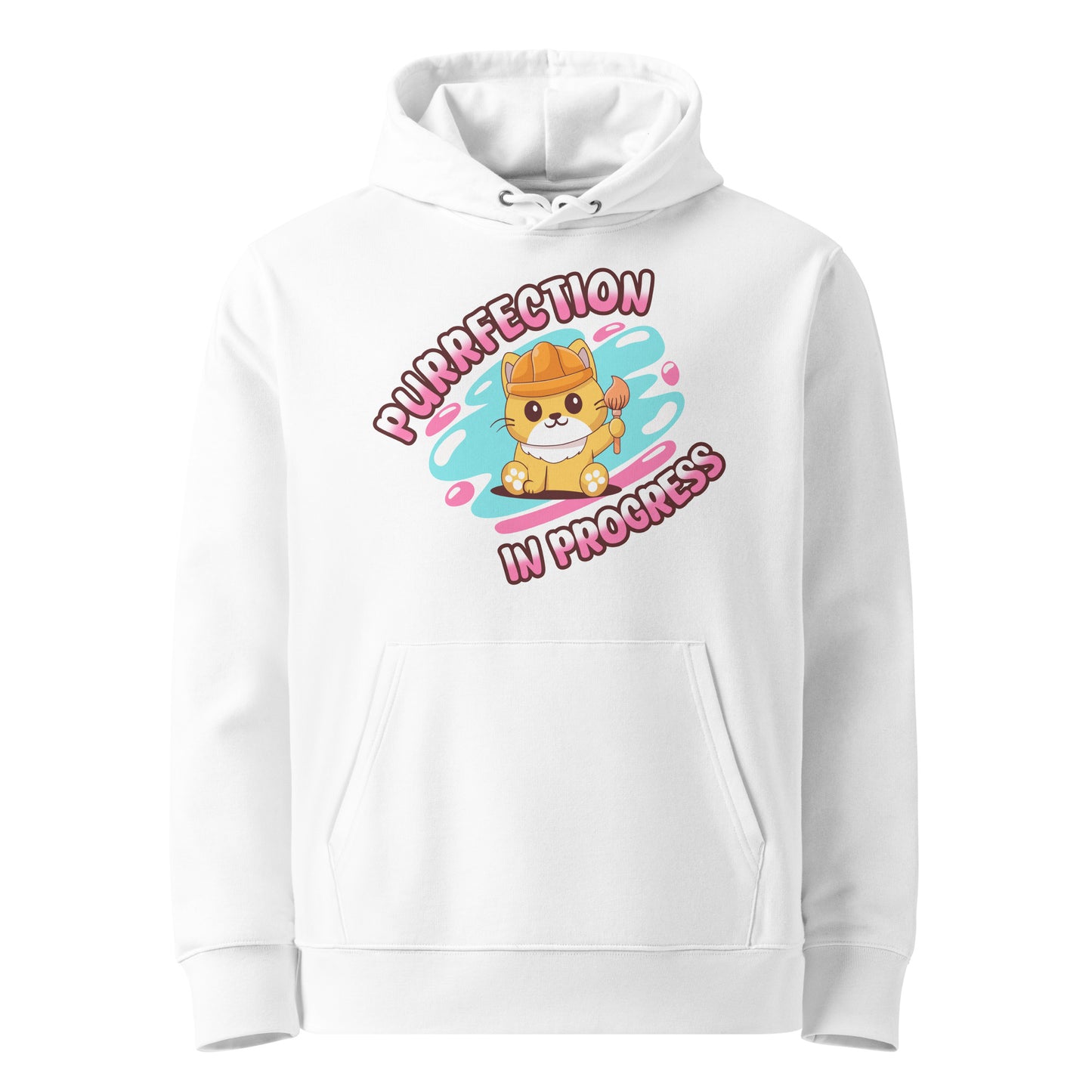 Cute Cat Hoodie – Purrfection in Progress - JollyKitties