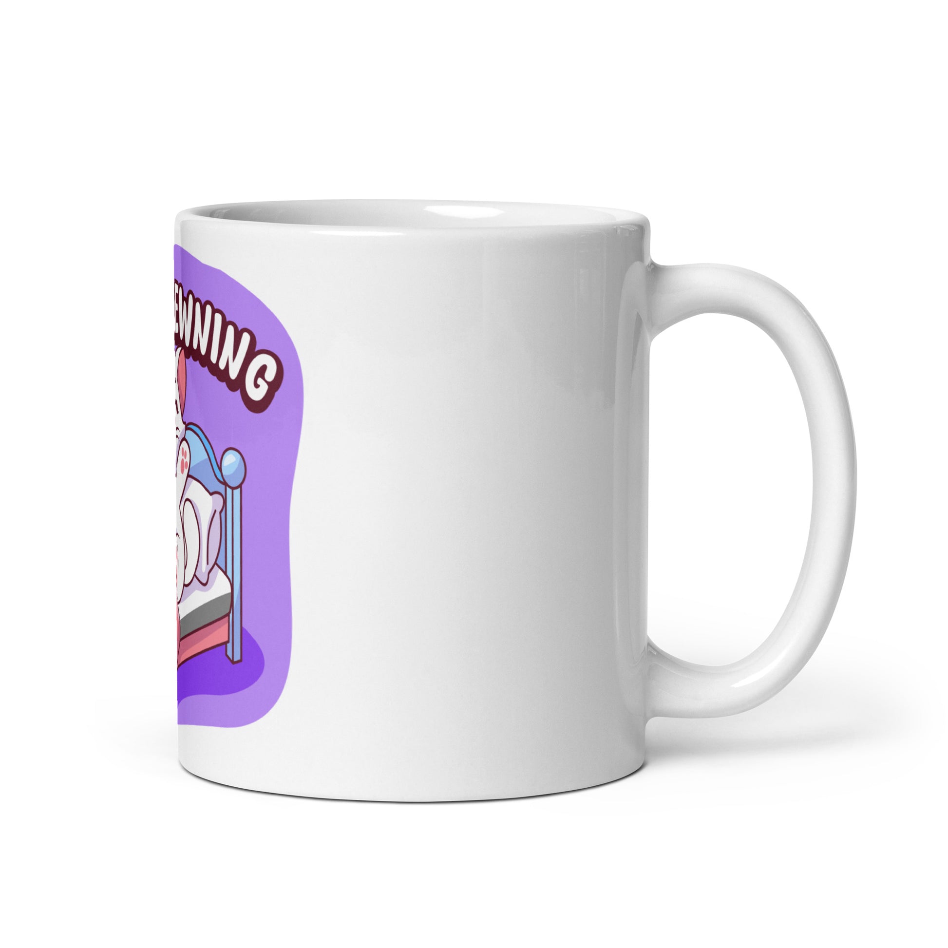 Cute Cat Mug – Good Mewning (Purple Edition) - JollyKitties