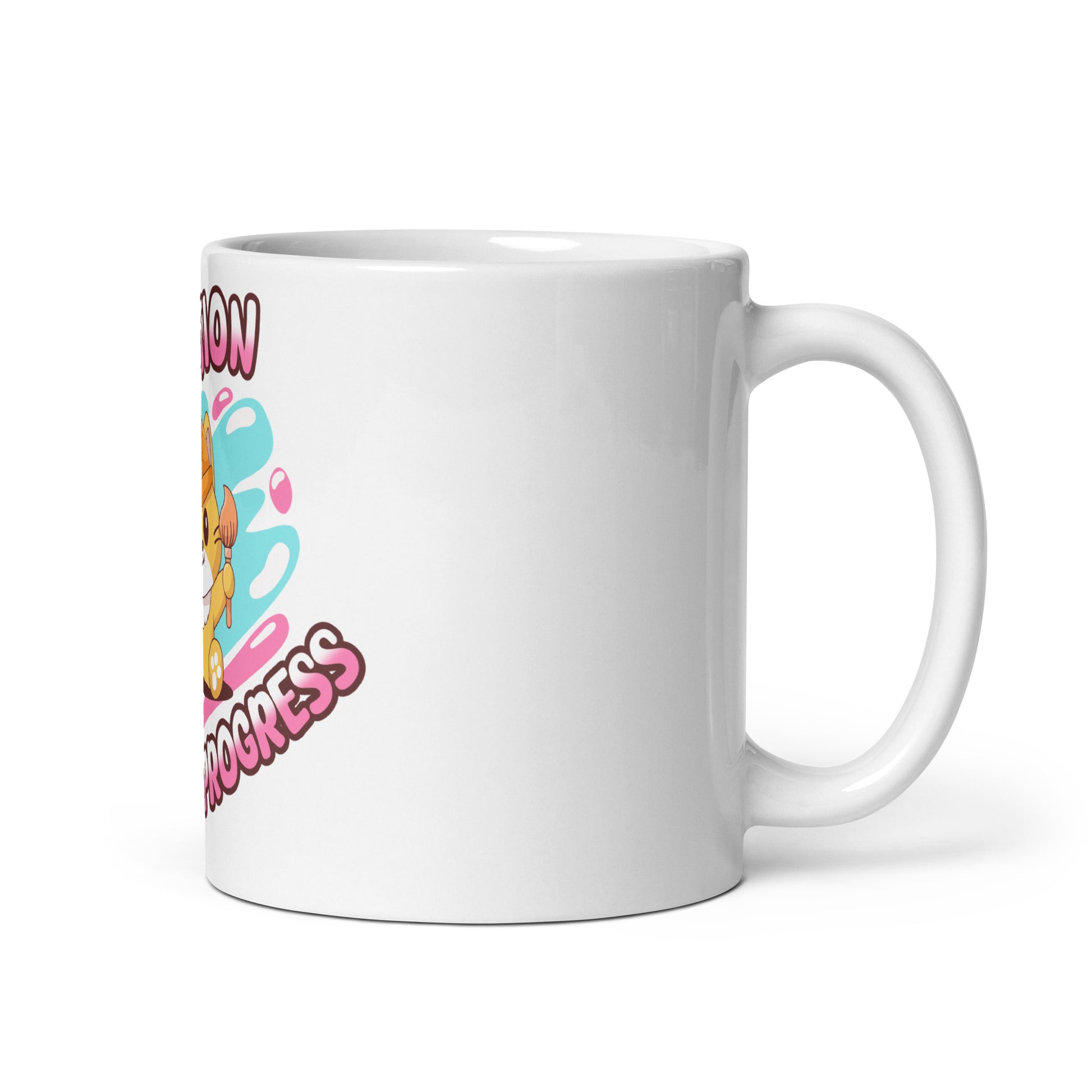 Cute Cat Mug – Purrfection in Progress - JollyKitties