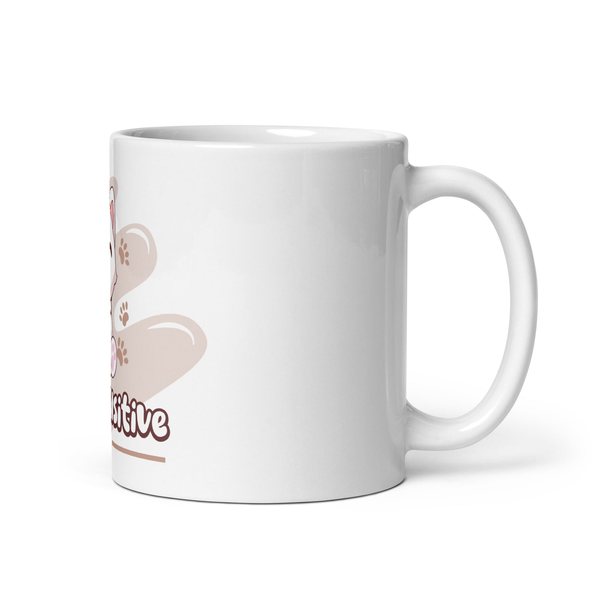 Cute Cat Mug – Stay Pawsitive (Pink Splash) - JollyKitties