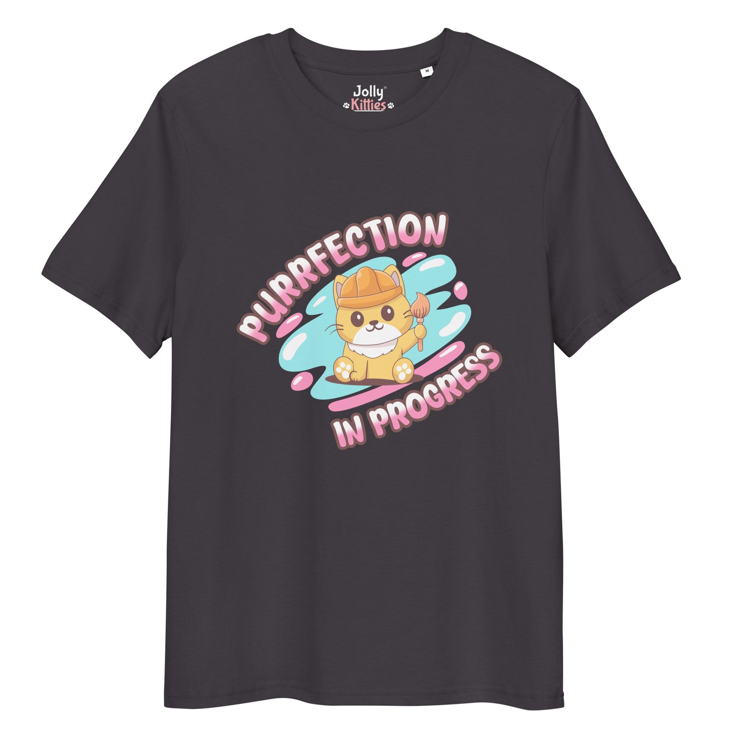 Cute Cat T-Shirt – Purrfection in Progress - JollyKitties