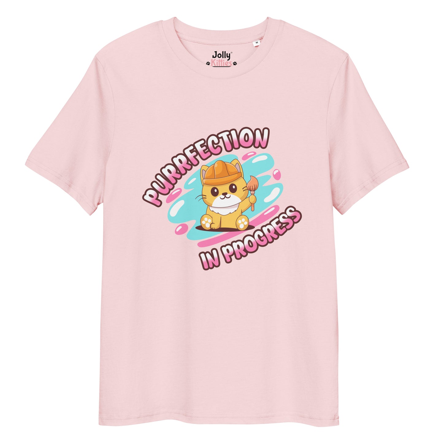 Cute Cat T-Shirt – Purrfection in Progress - JollyKitties