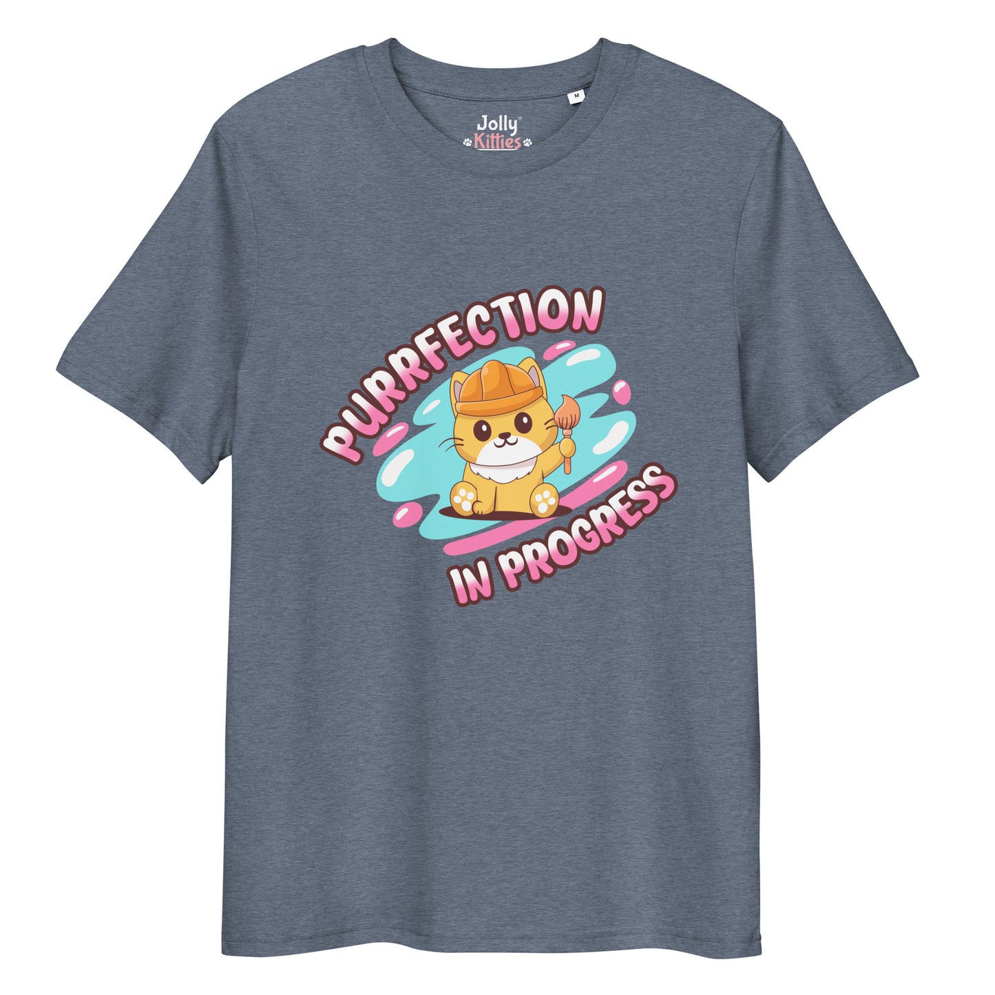 Cute Cat T-Shirt – Purrfection in Progress - JollyKitties