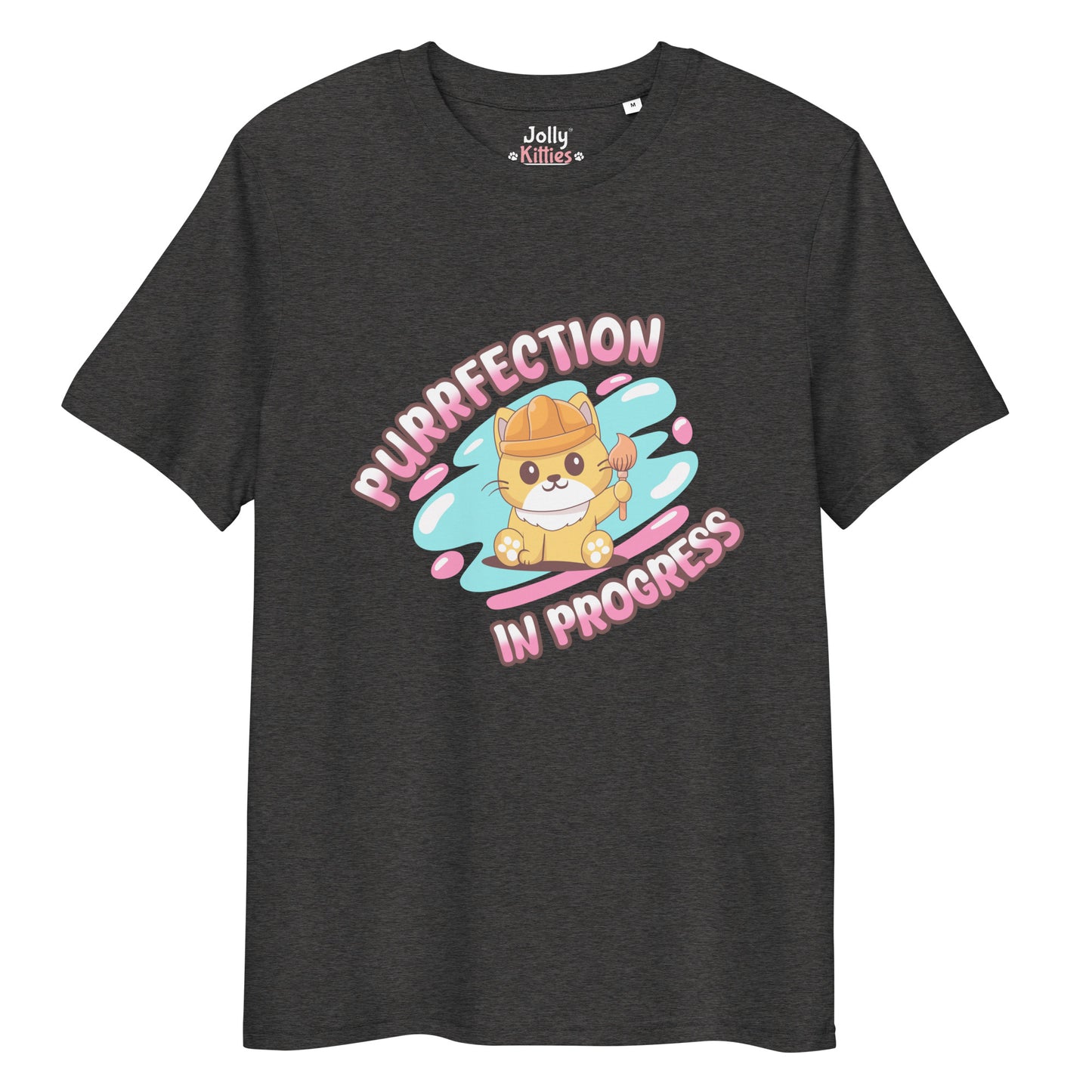 Cute Cat T-Shirt – Purrfection in Progress - JollyKitties