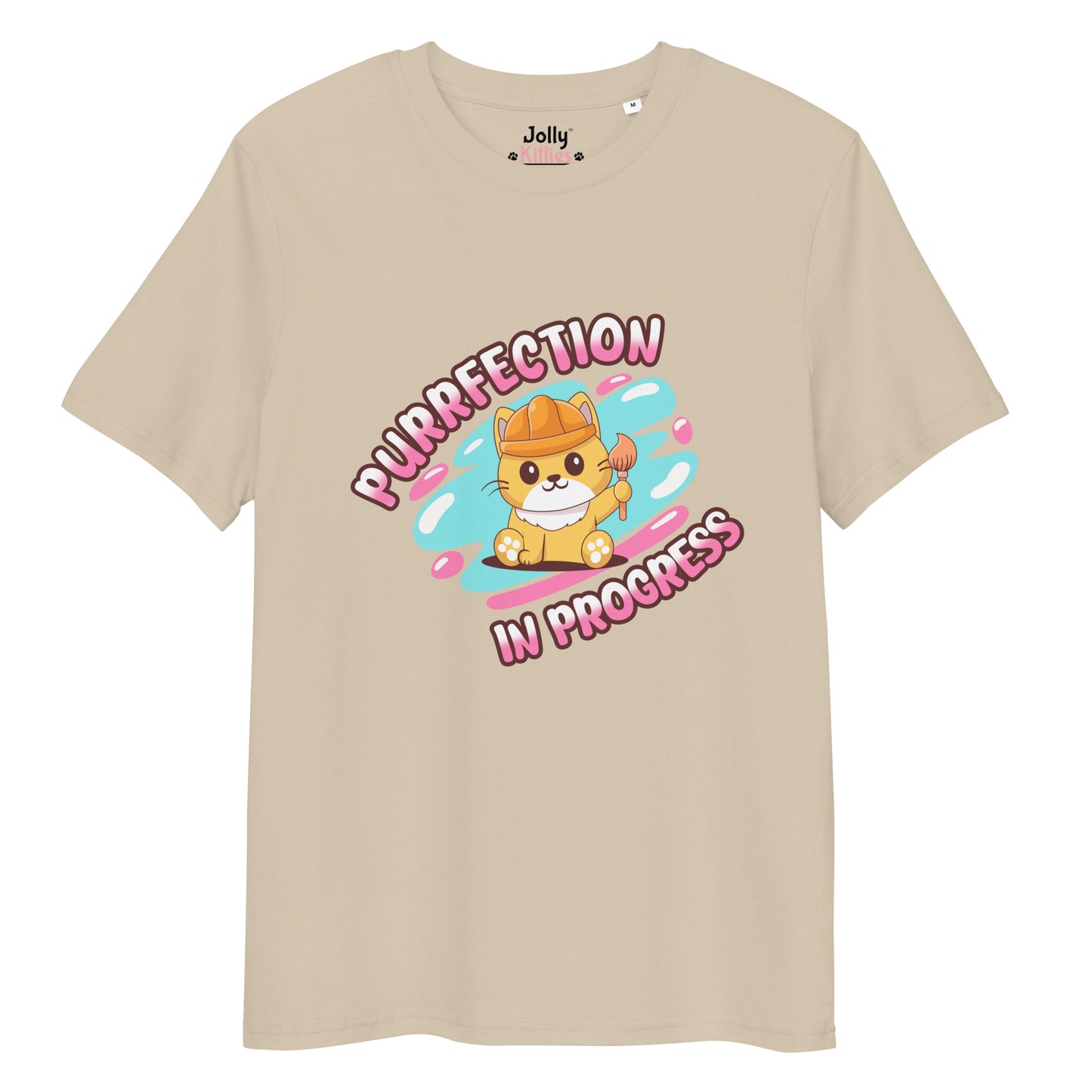 Cute Cat T-Shirt – Purrfection in Progress - JollyKitties