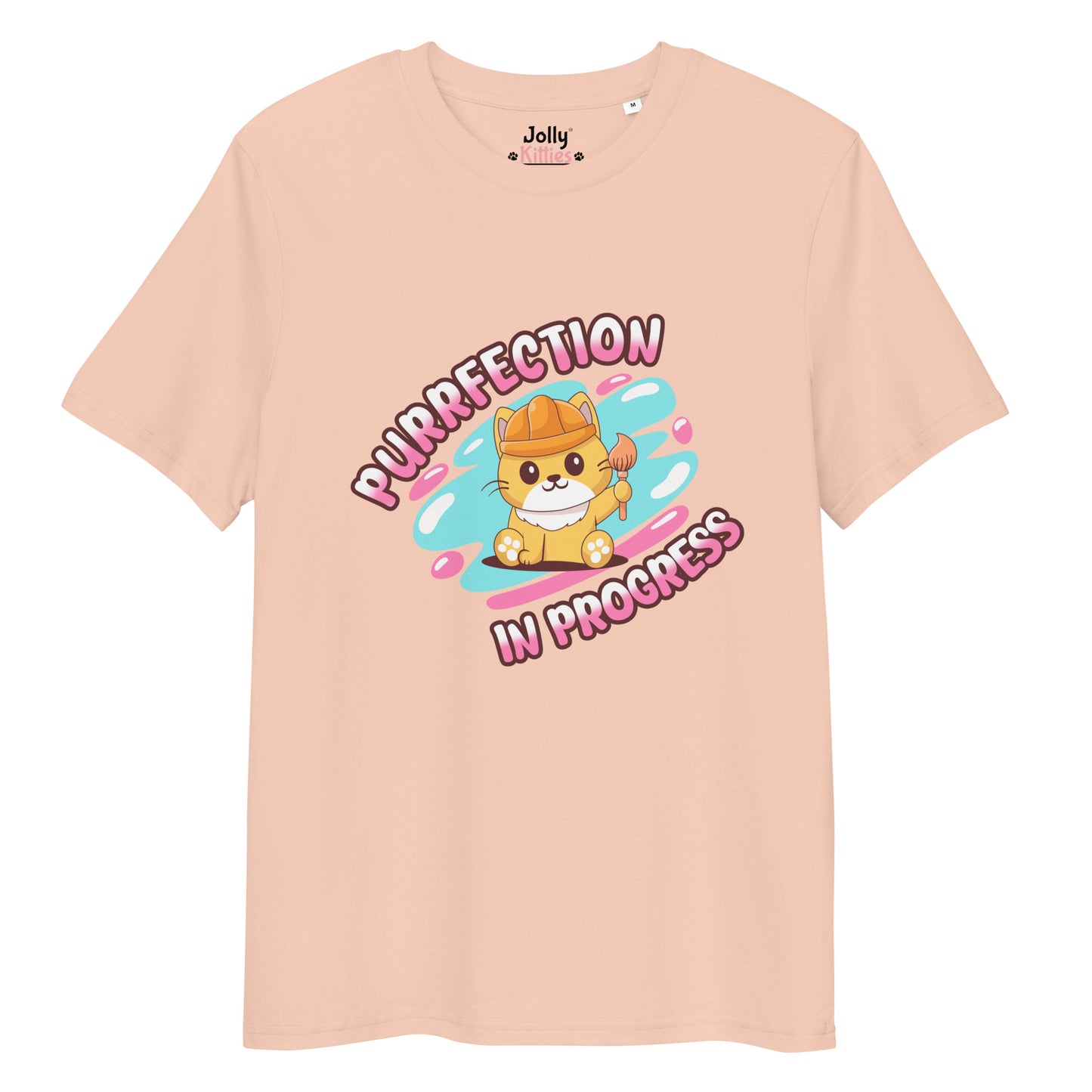 Cute Cat T-Shirt – Purrfection in Progress - JollyKitties