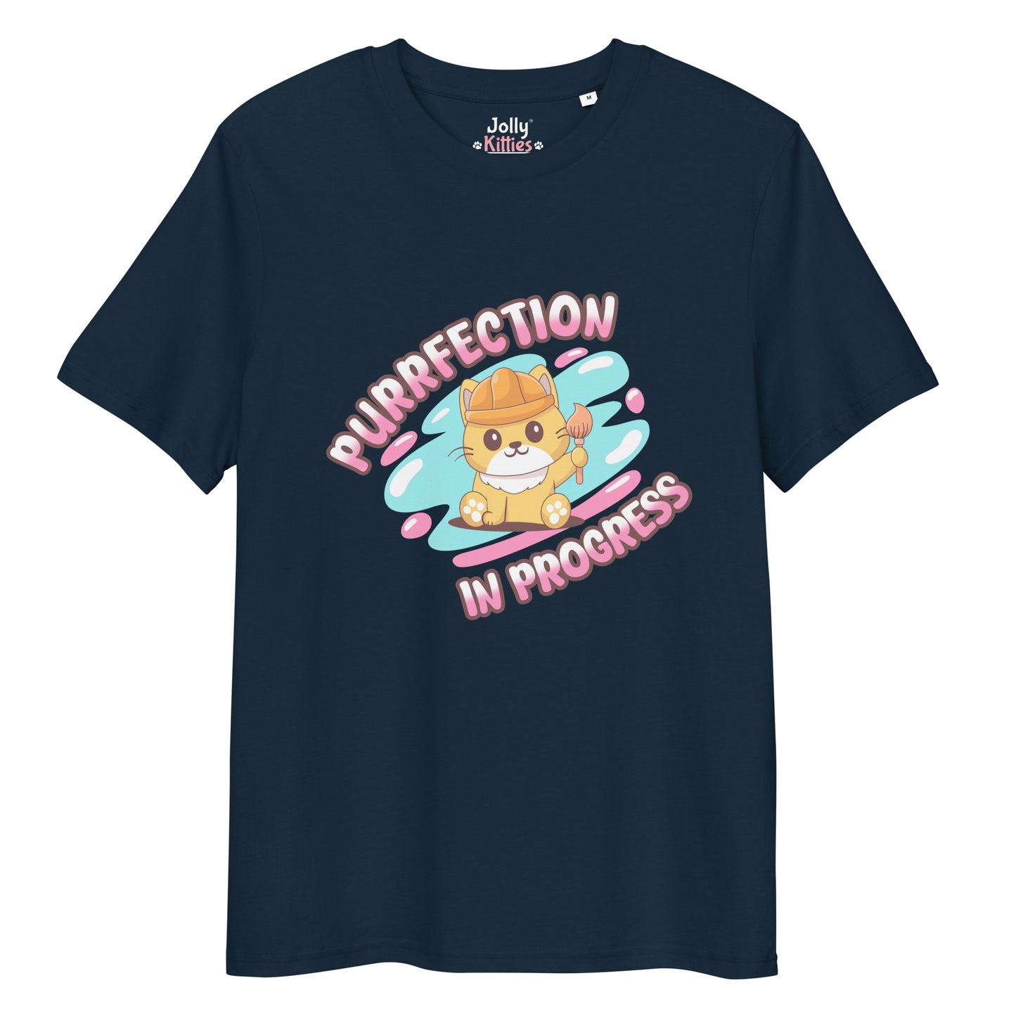 Cute Cat T-Shirt – Purrfection in Progress - JollyKitties