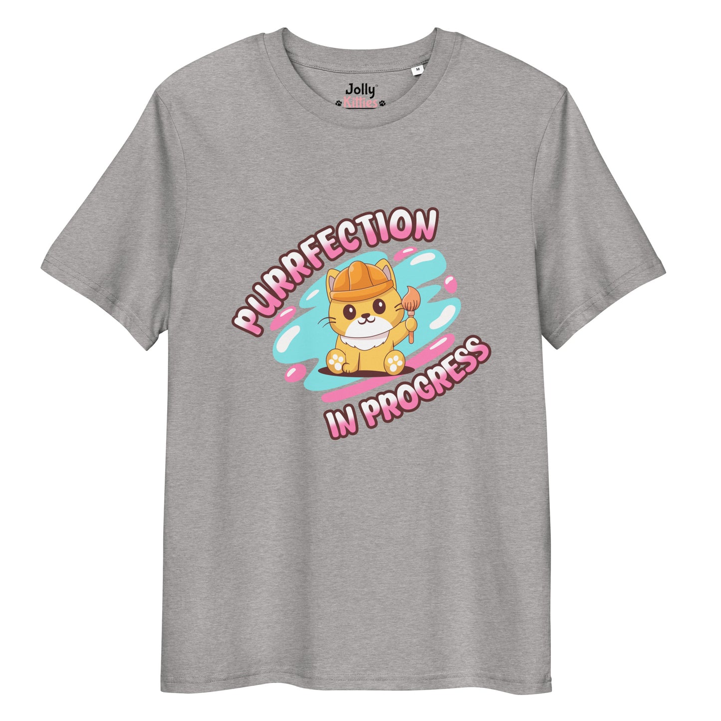Cute Cat T-Shirt – Purrfection in Progress - JollyKitties
