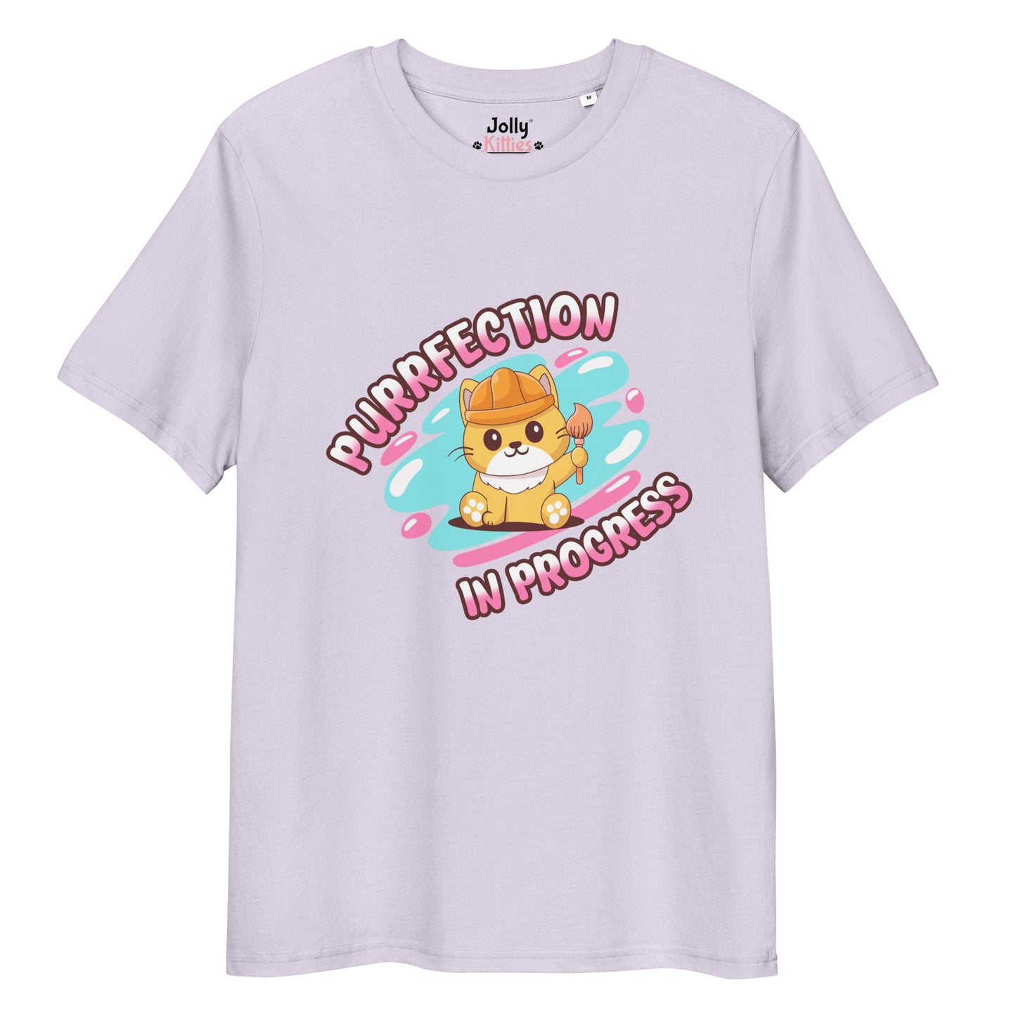 Cute Cat T-Shirt – Purrfection in Progress - JollyKitties