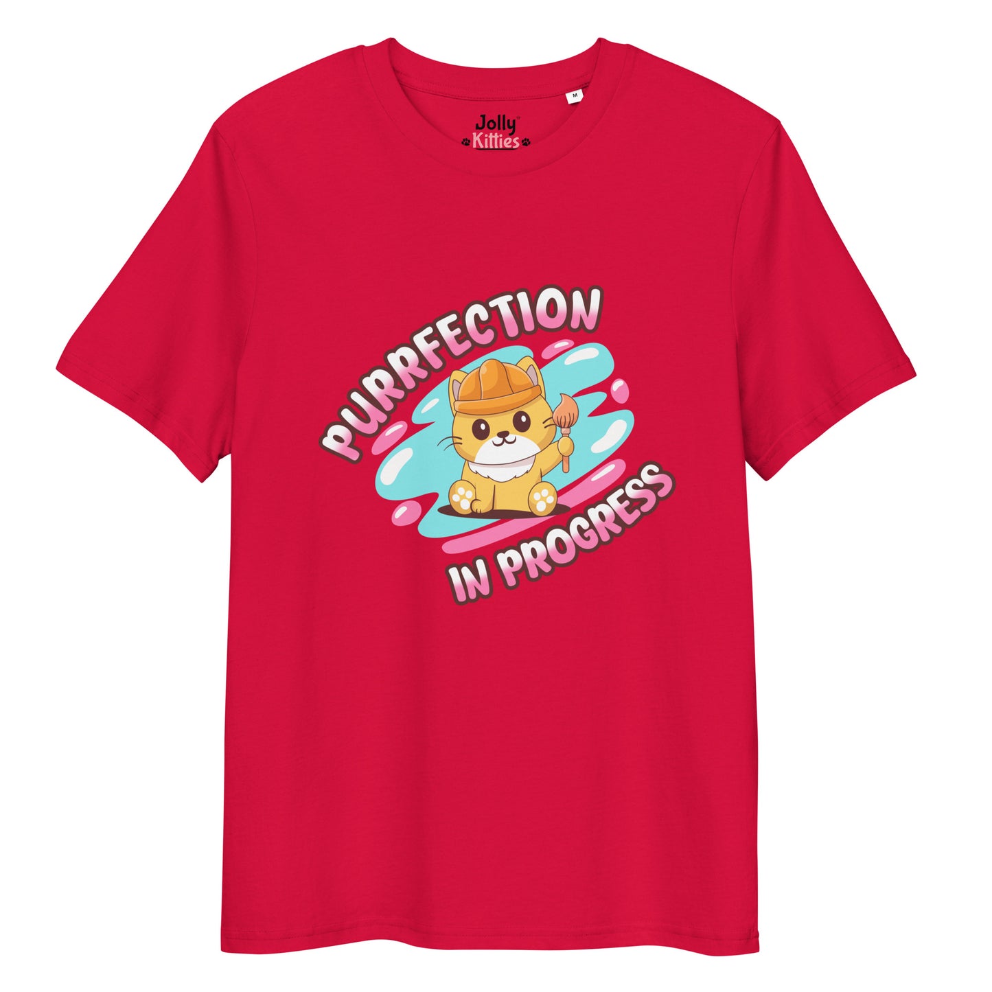 Cute Cat T-Shirt – Purrfection in Progress - JollyKitties