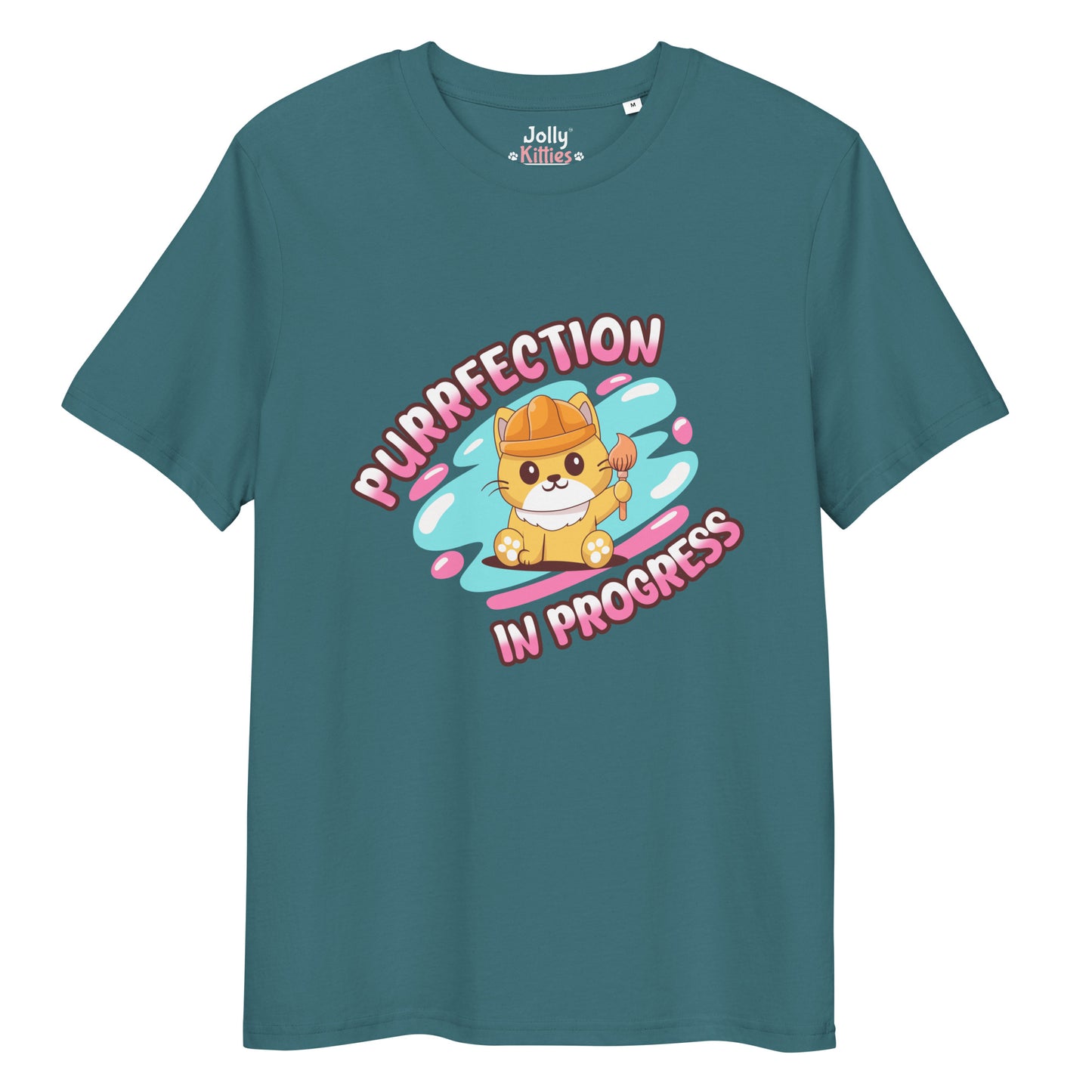 Cute Cat T-Shirt – Purrfection in Progress - JollyKitties