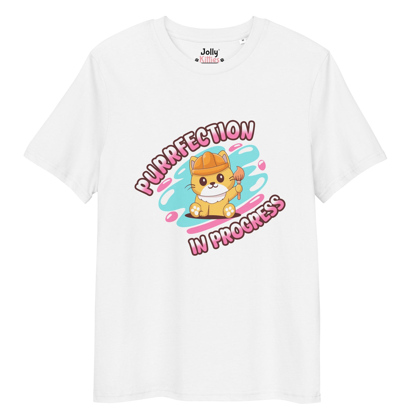 Cute Cat T-Shirt – Purrfection in Progress - JollyKitties