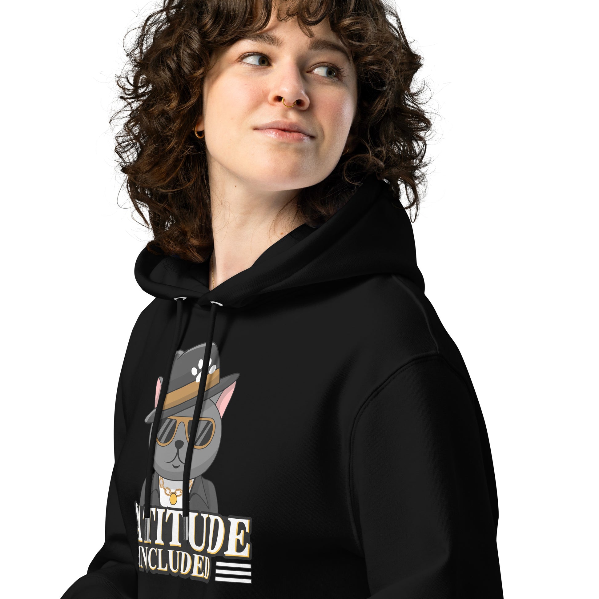 Funny Cat Hoodie – Catitude Included (Cool Cat Edition) - JollyKitties
