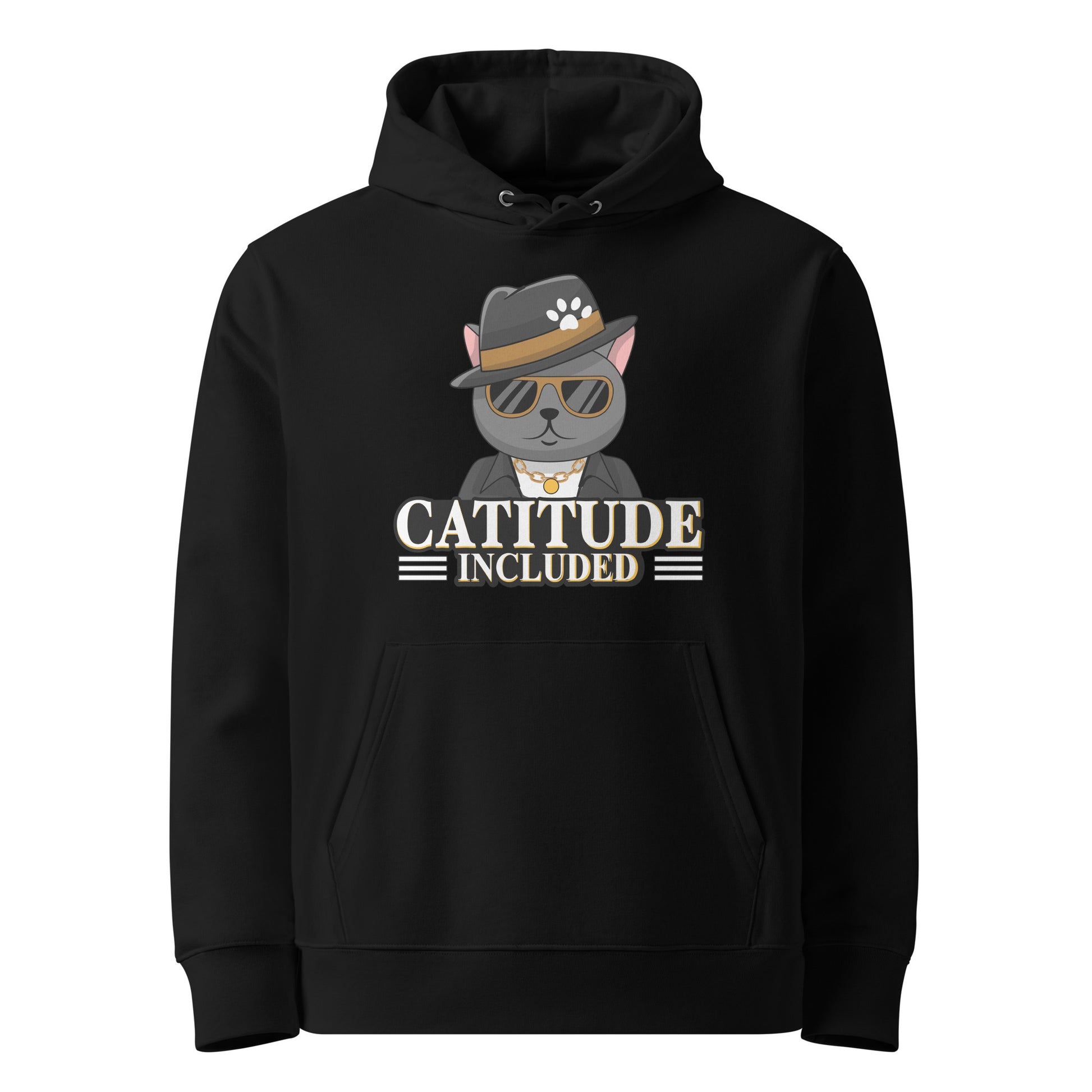 Funny Cat Hoodie – Catitude Included (Cool Cat Edition) - JollyKitties