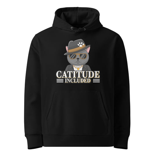 Funny Cat Hoodie – Catitude Included (Cool Cat Edition) - JollyKitties