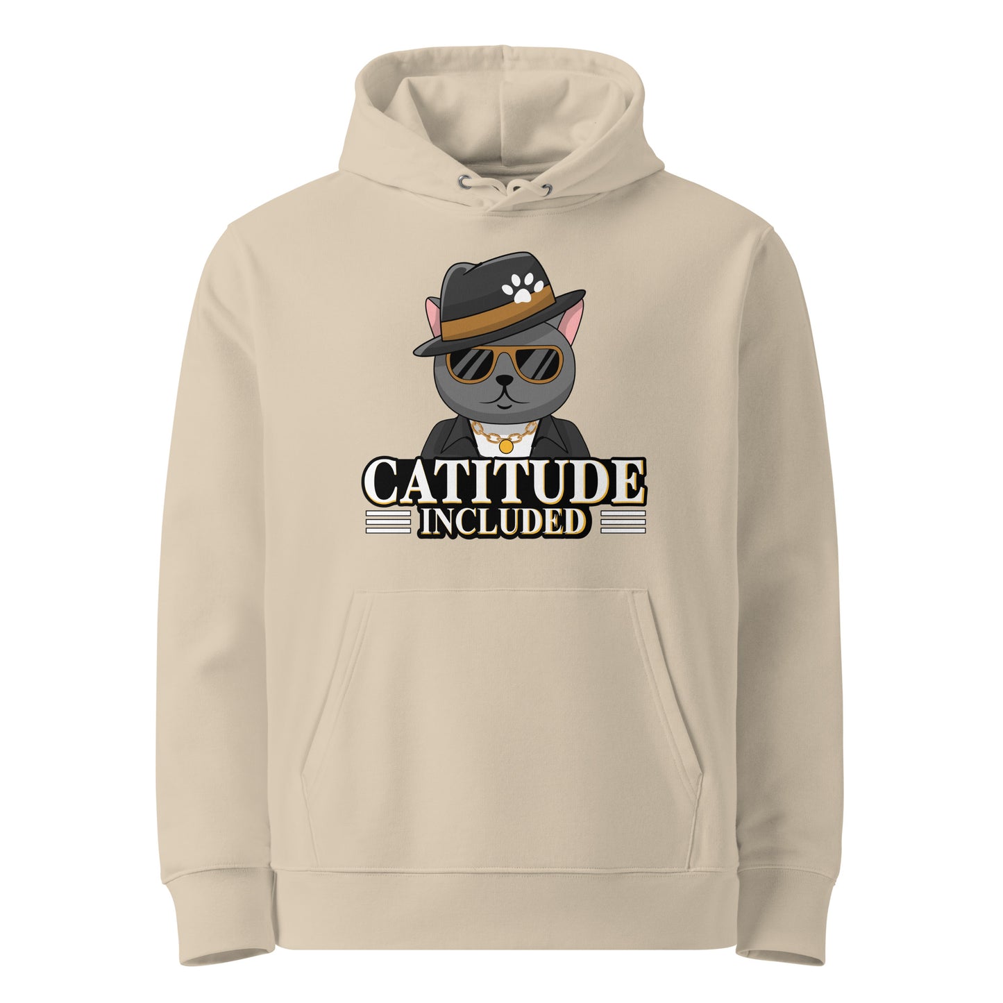 Funny Cat Hoodie – Catitude Included (Cool Cat Edition) - JollyKitties