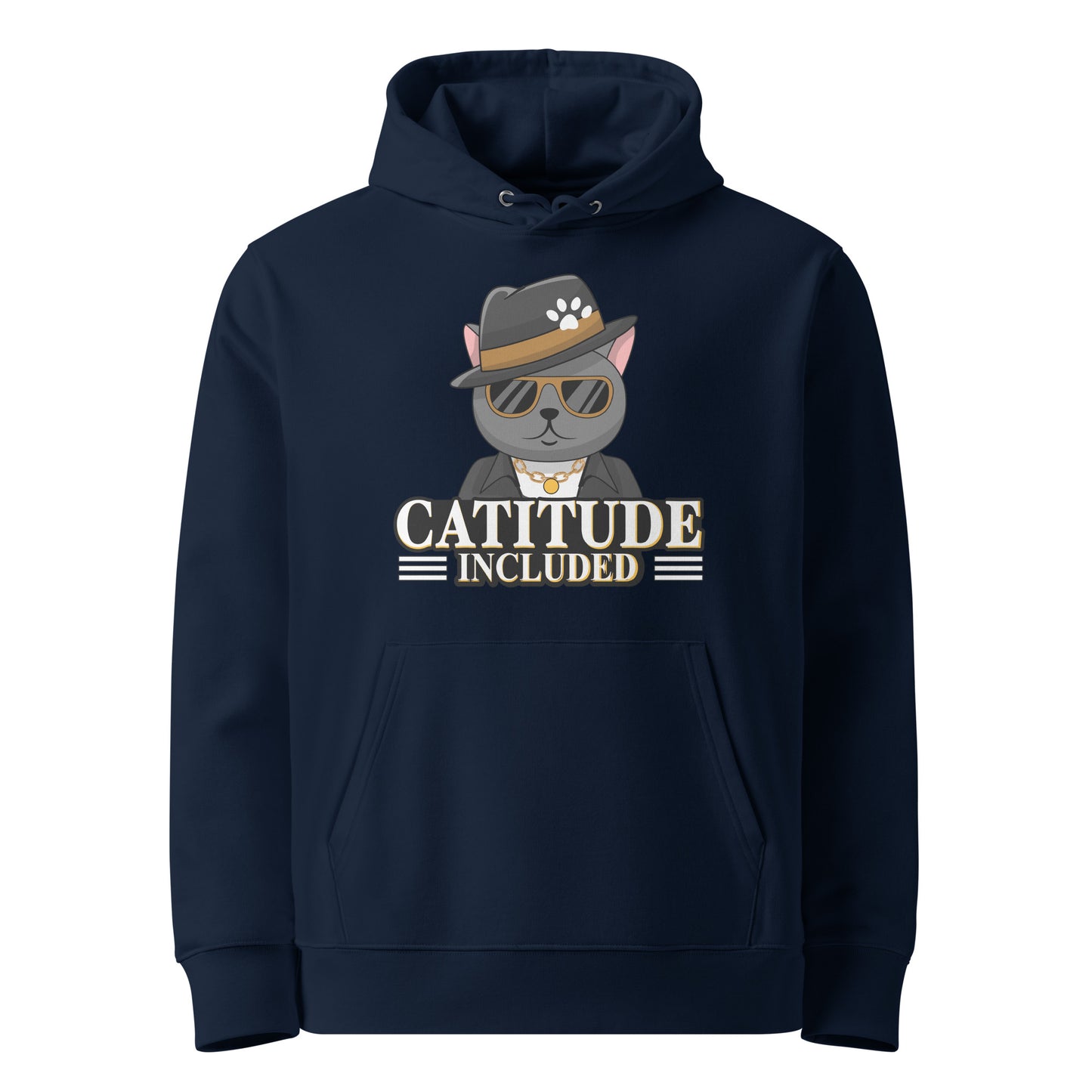 Funny Cat Hoodie – Catitude Included (Cool Cat Edition) - JollyKitties
