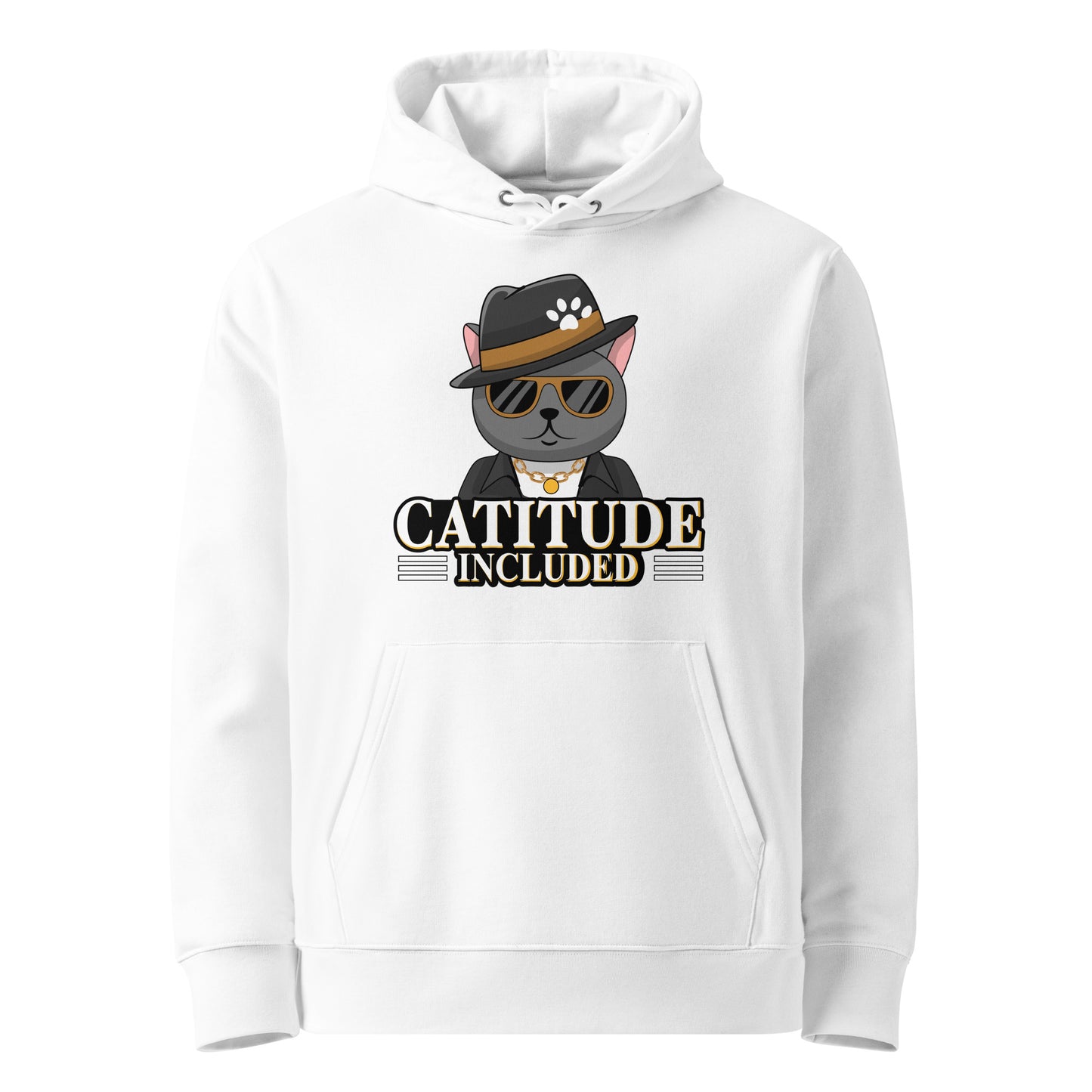 Funny Cat Hoodie – Catitude Included (Cool Cat Edition) - JollyKitties