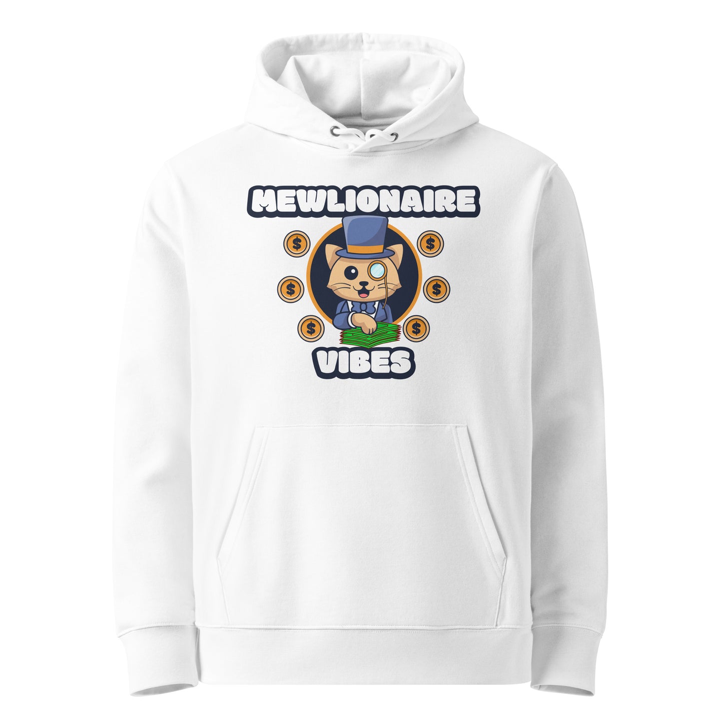 Funny Cat Hoodie – Mewlionaire Vibes - JollyKitties