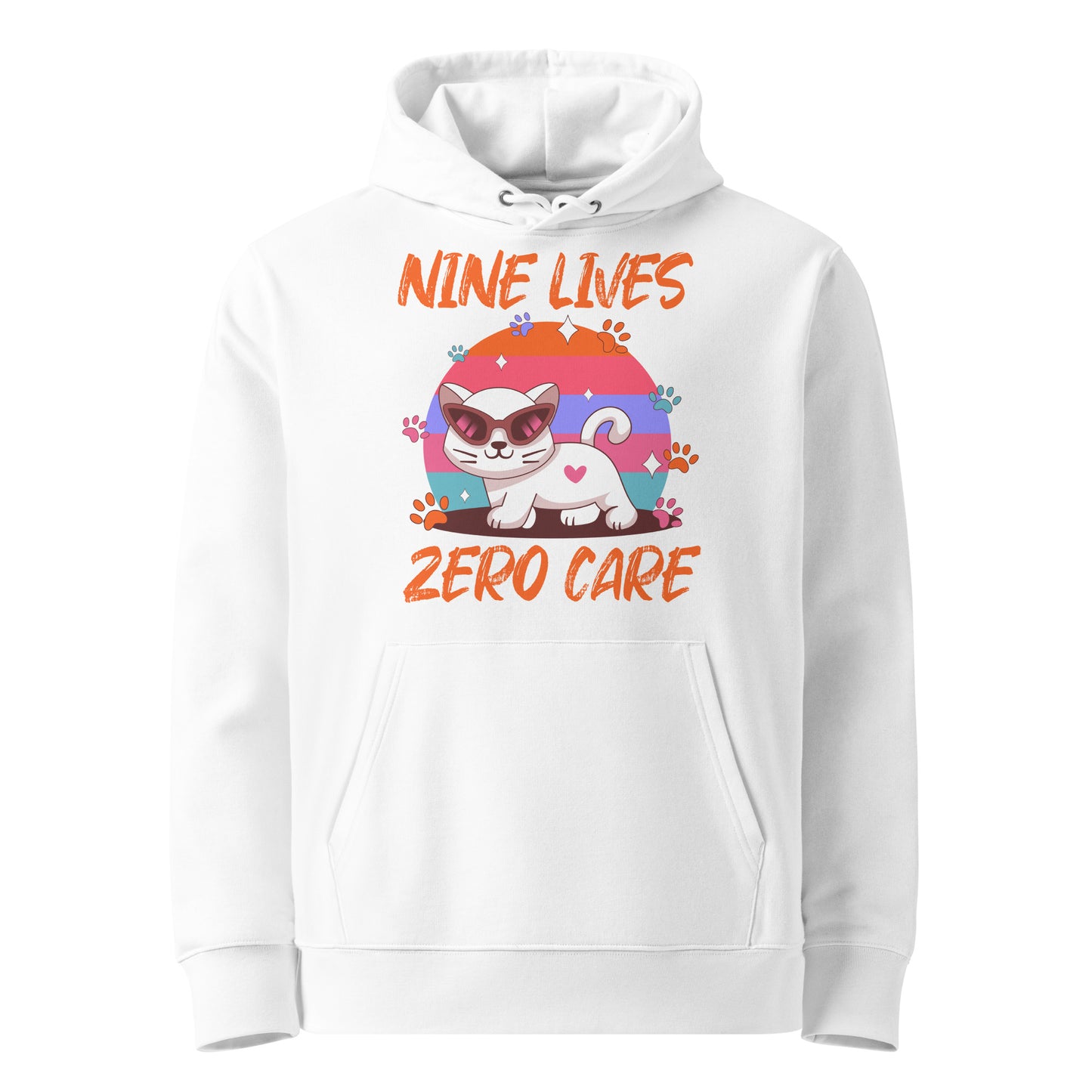 Funny Cat Hoodie – Nine Lives Zero Care - JollyKitties
