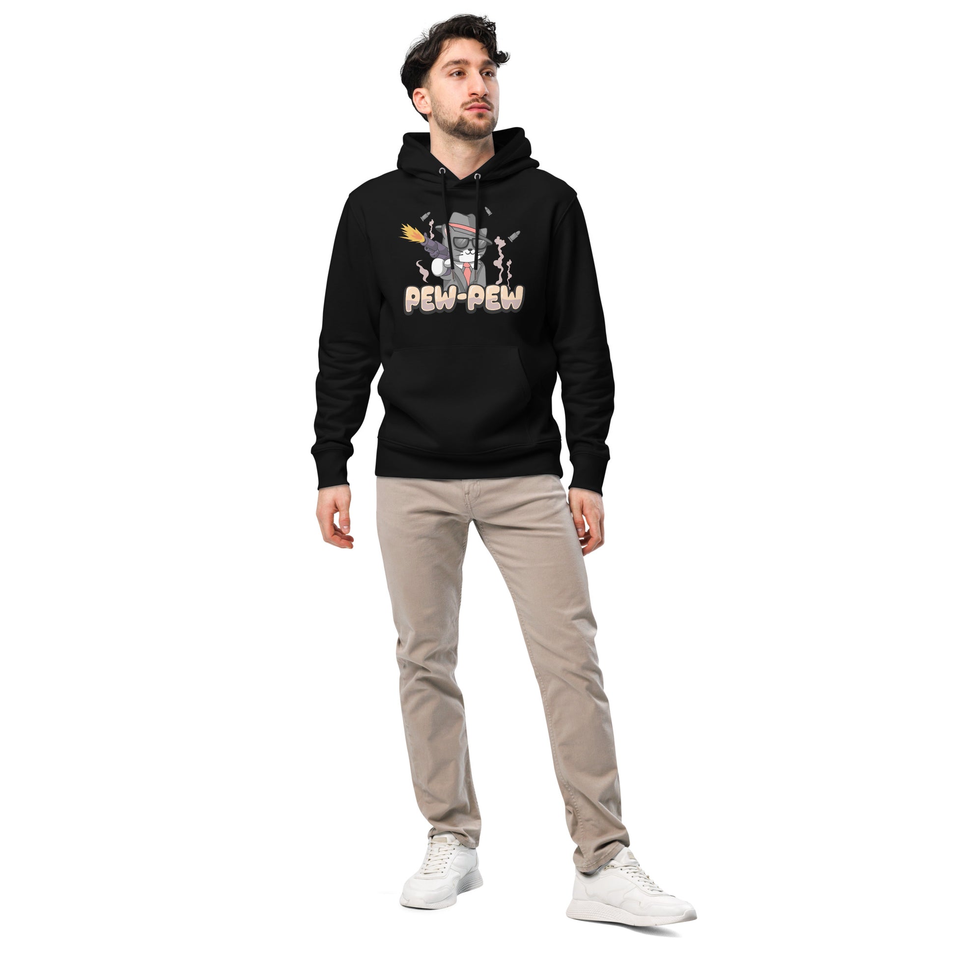 Funny Cat Hoodie – Pew Pew - JollyKitties
