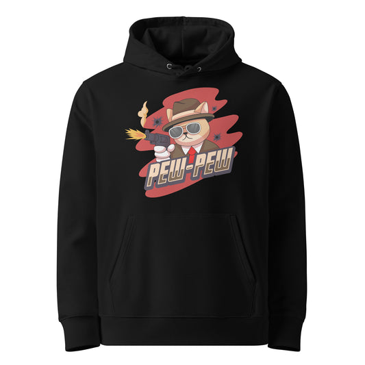 Funny Cat Hoodie – Pew Pew (Red Splash Edition) - JollyKitties