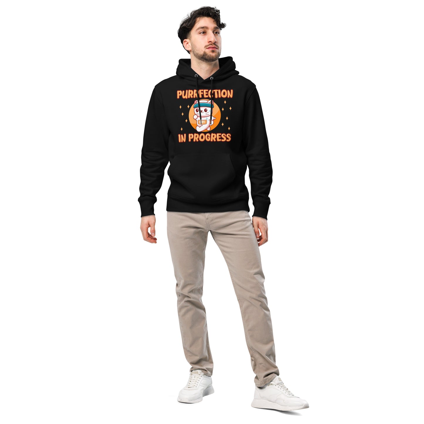 Funny Cat Hoodie – Purrfection in Progress (Marathon Edition) - JollyKitties