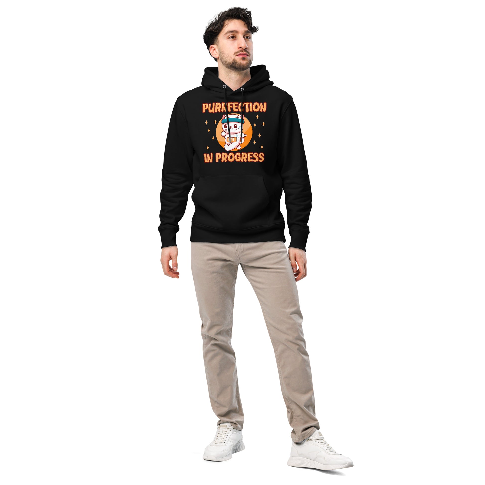Funny Cat Hoodie – Purrfection in Progress (Marathon Edition) - JollyKitties