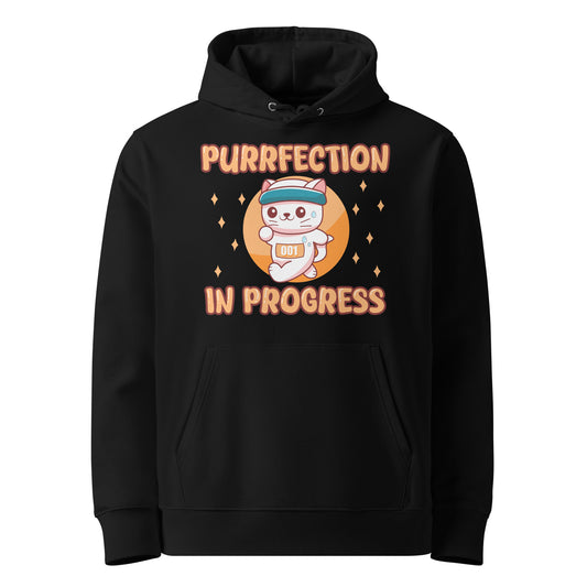 Funny Cat Hoodie – Purrfection in Progress (Marathon Edition) - JollyKitties