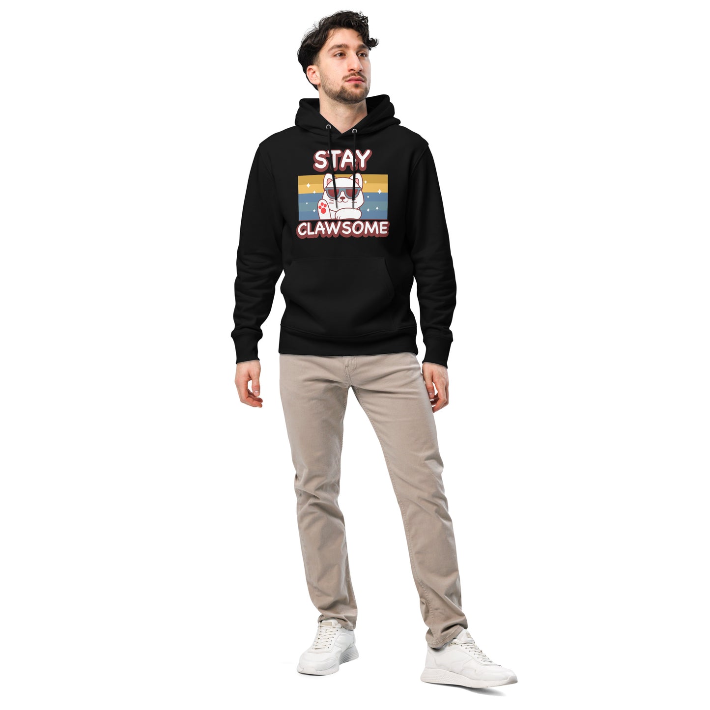 Funny Cat Hoodie – Stay Clawsome - JollyKitties