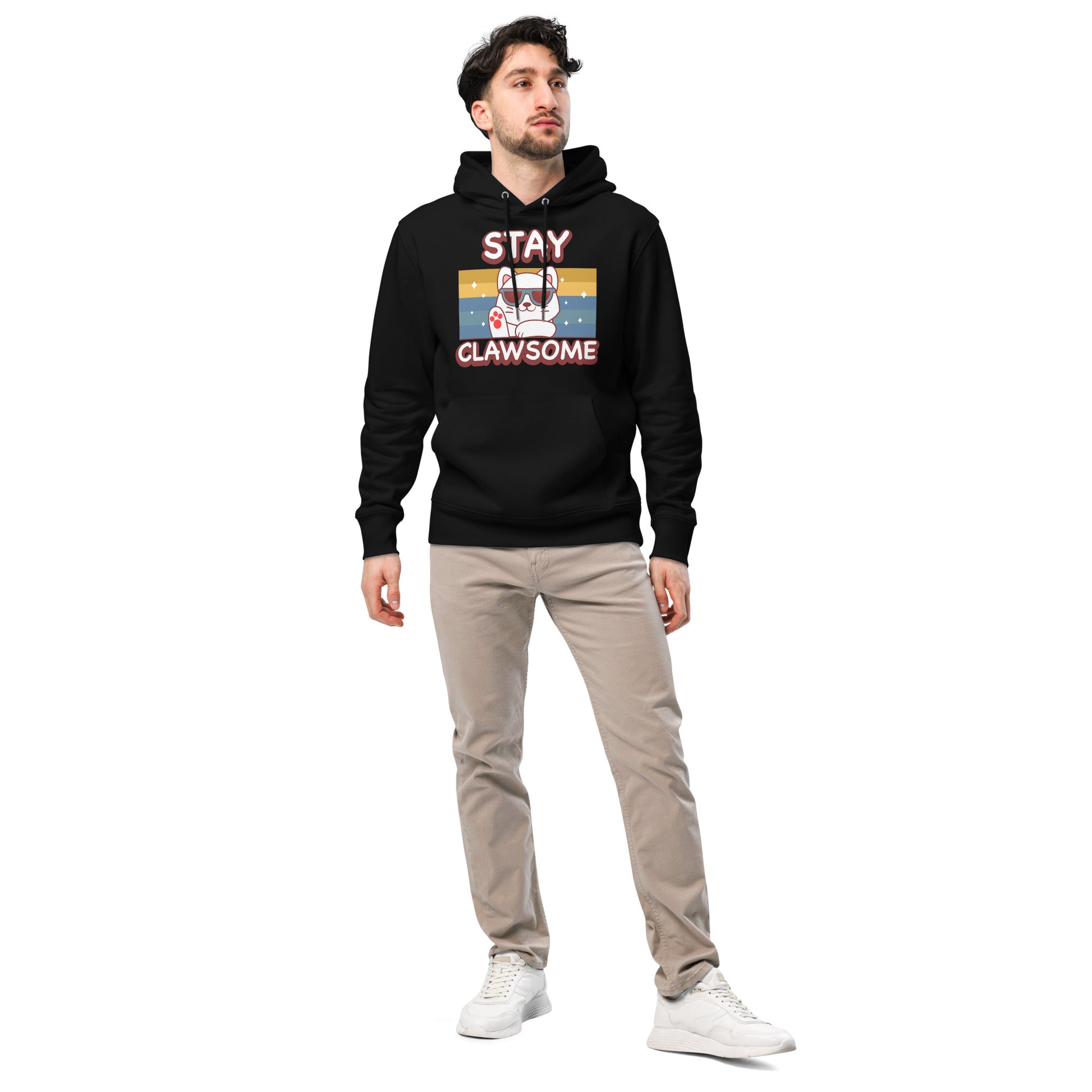 Funny Cat Hoodie – Stay Clawsome - JollyKitties