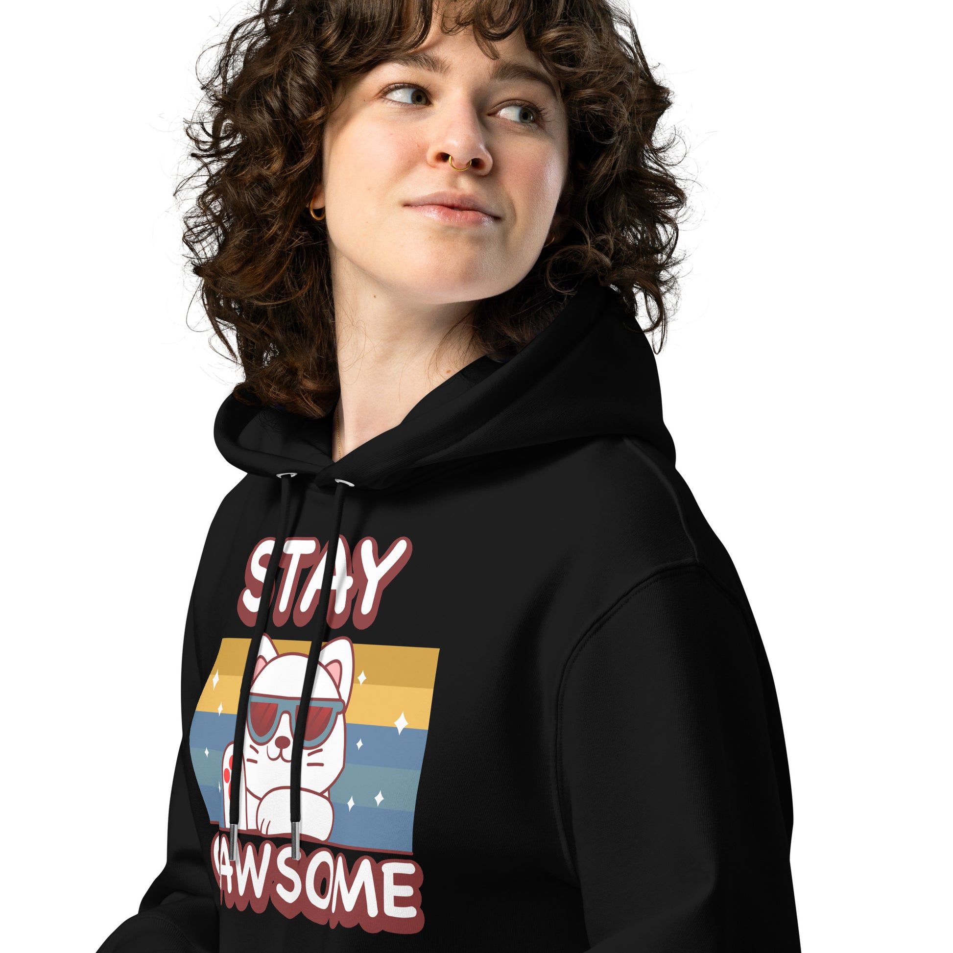 Funny Cat Hoodie – Stay Clawsome - JollyKitties