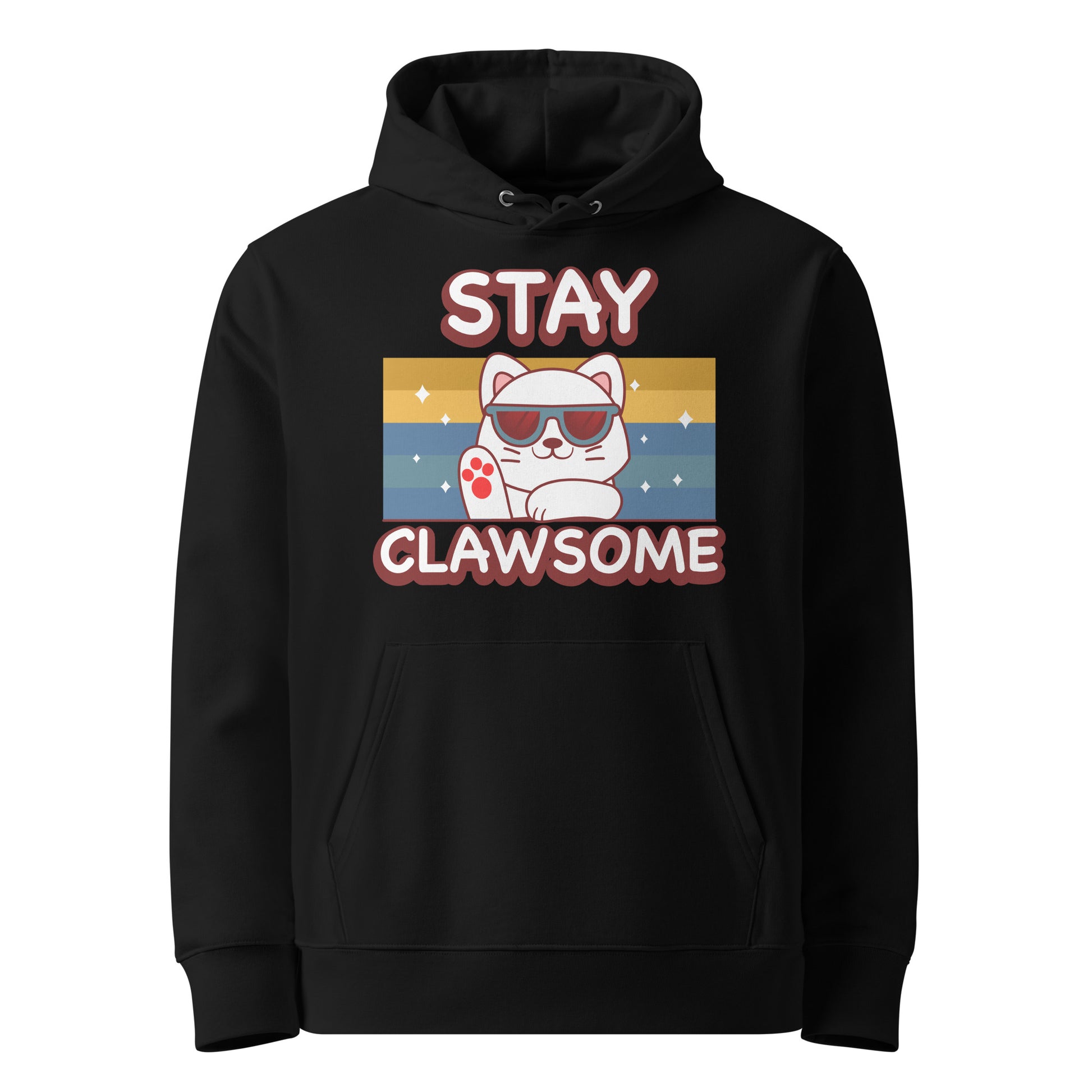 Funny Cat Hoodie – Stay Clawsome - JollyKitties