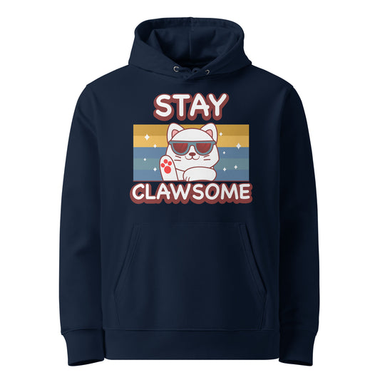 Funny Cat Hoodie – Stay Clawsome - JollyKitties