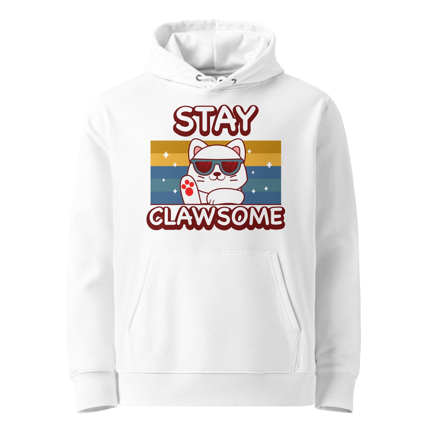 Funny Cat Hoodie – Stay Clawsome - JollyKitties