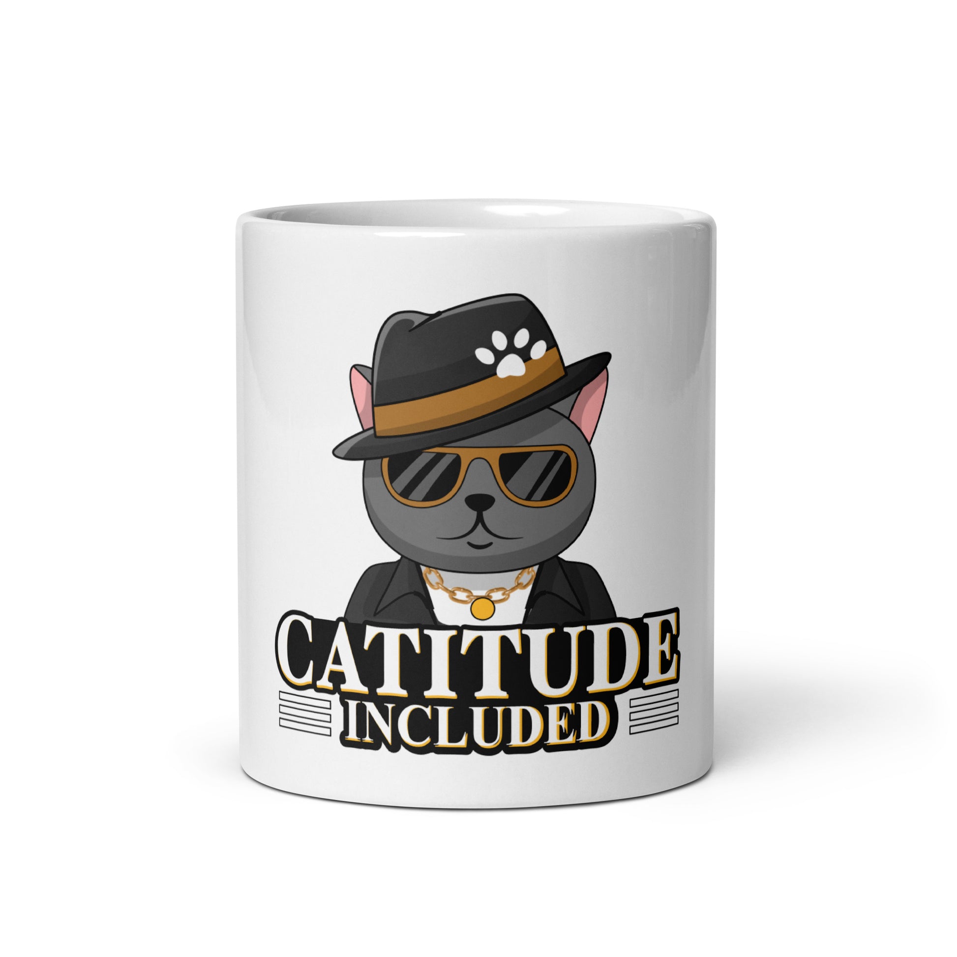 Funny Cat Mug – Catitude Included (Cool Cat Edition) - JollyKitties