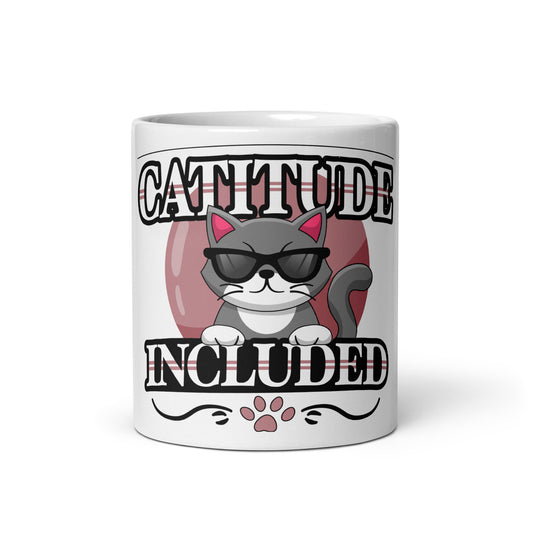 Funny Cat Mug – Catitude Included - JollyKitties