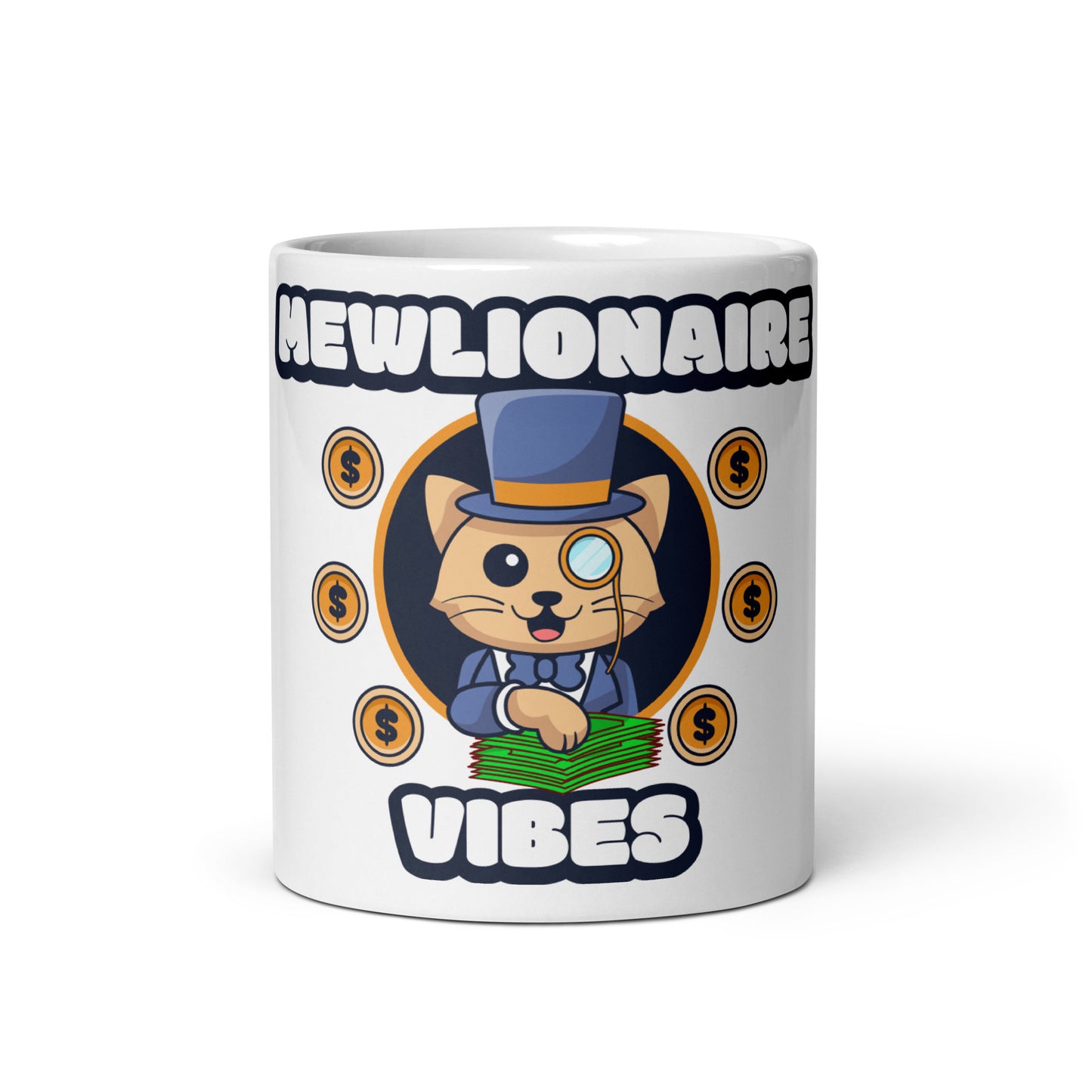Funny Cat Mug – Mewlionaire Vibes - JollyKitties