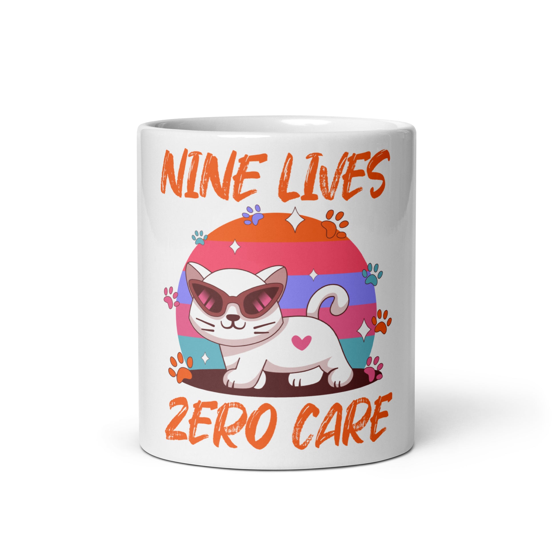 Funny Cat Mug – Nine Lives Zero Care - JollyKitties