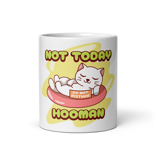 Funny Cat Mug – Not Today Hooman (Nap King) - JollyKitties