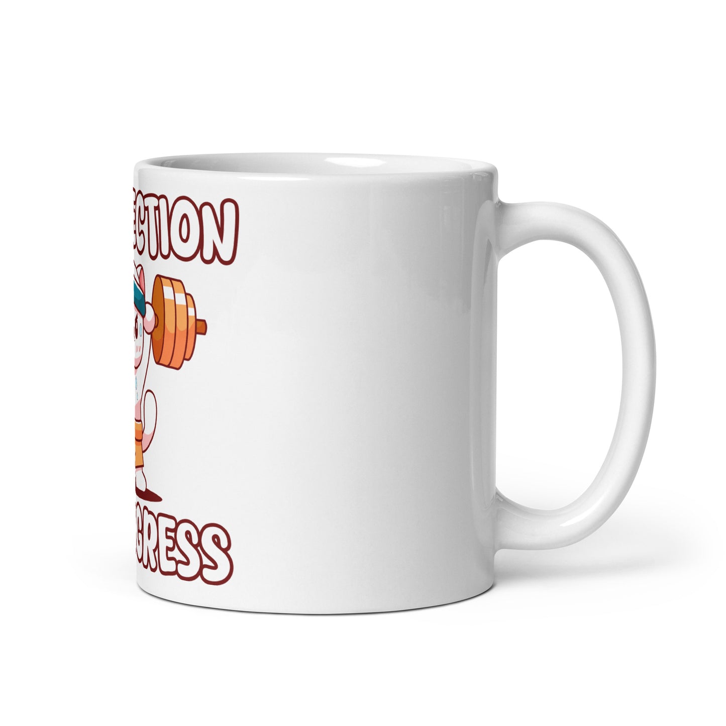 Funny Cat Mug – Purrfection in Progress (Weightlifting Edition) - JollyKitties