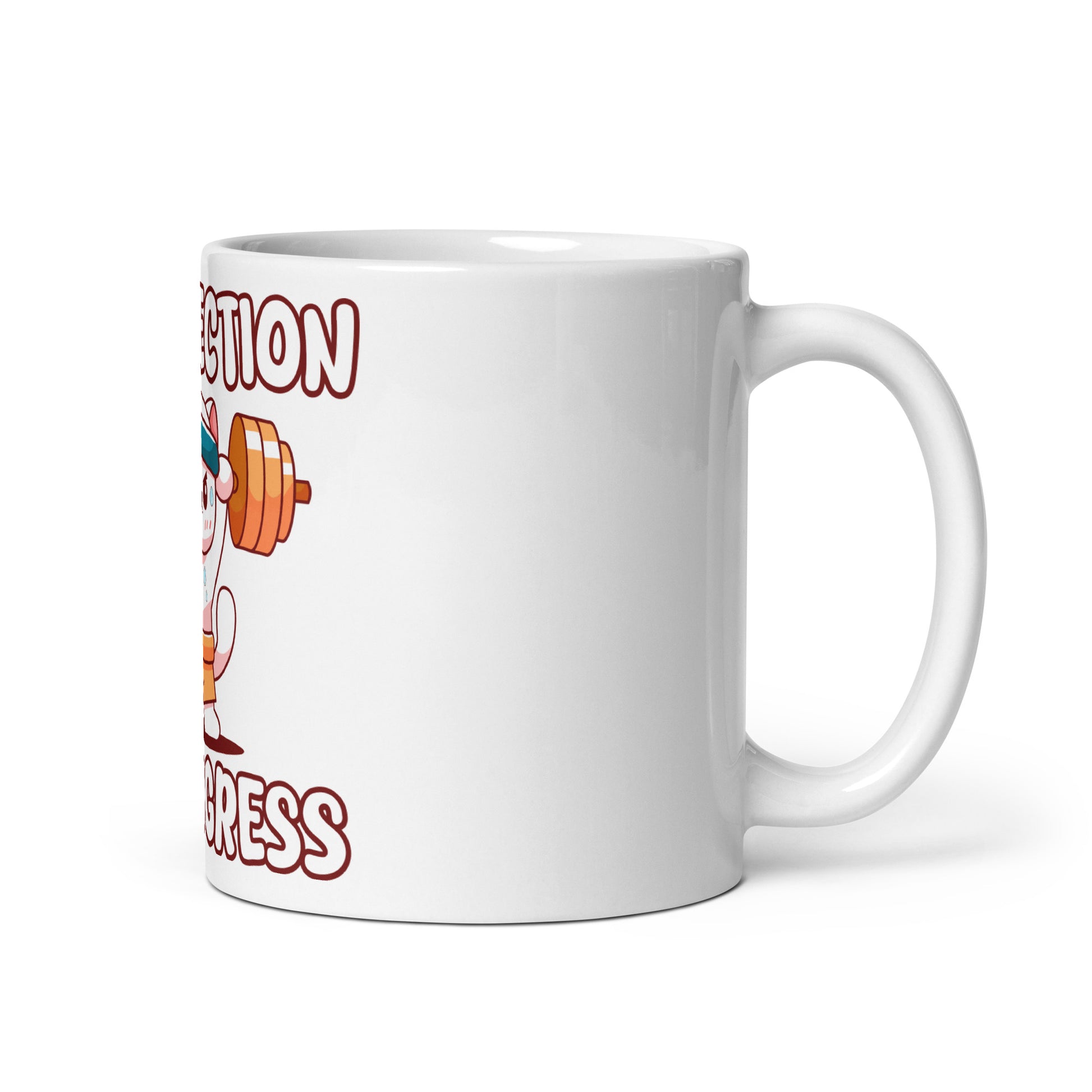 Funny Cat Mug – Purrfection in Progress (Weightlifting Edition) - JollyKitties